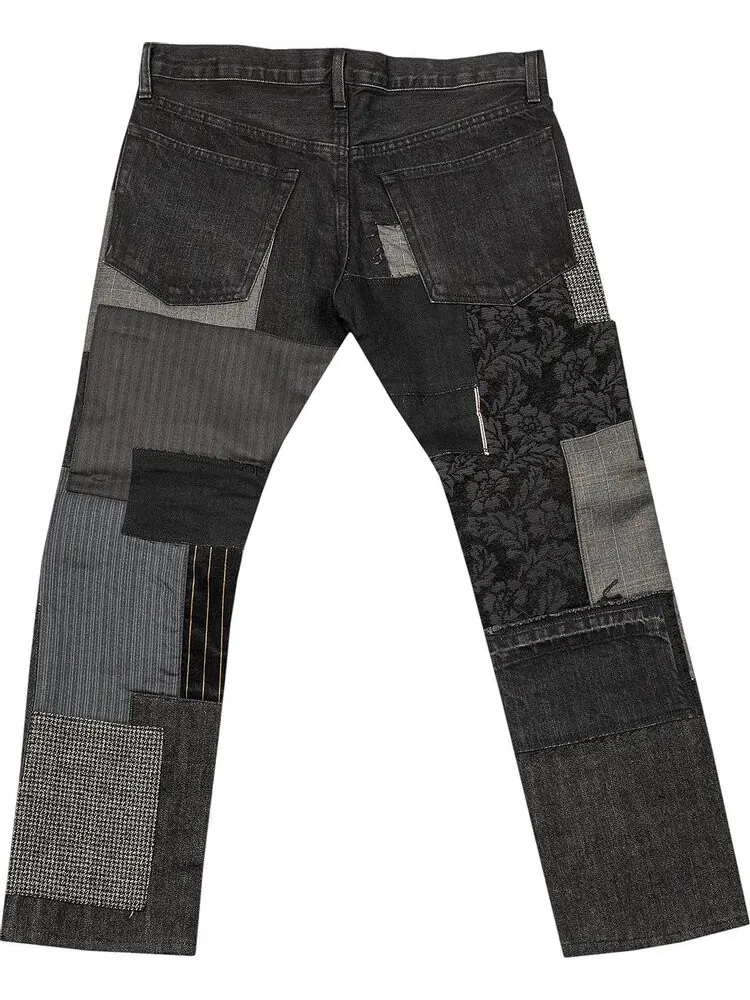 Брюки Junya Watanabe Patchwork Denim Trouser 'Black' — изображение 2 из 2, черный