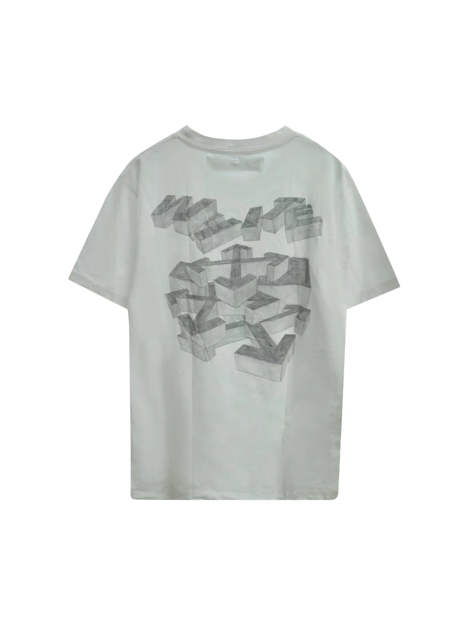 Узкая футболка Off-White с 3D-карандашом и короткими рукавами — изображение 2 из 2, белый/черный