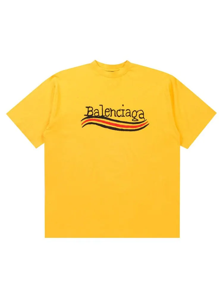 Футболка Balenciaga Hand Drawn Political Campaign T-Shirt — изображение 1 из 2, желтый