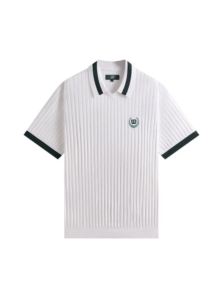 Поло Kith x Wilson V-Neck Polo — изображение 1 из 2, белый