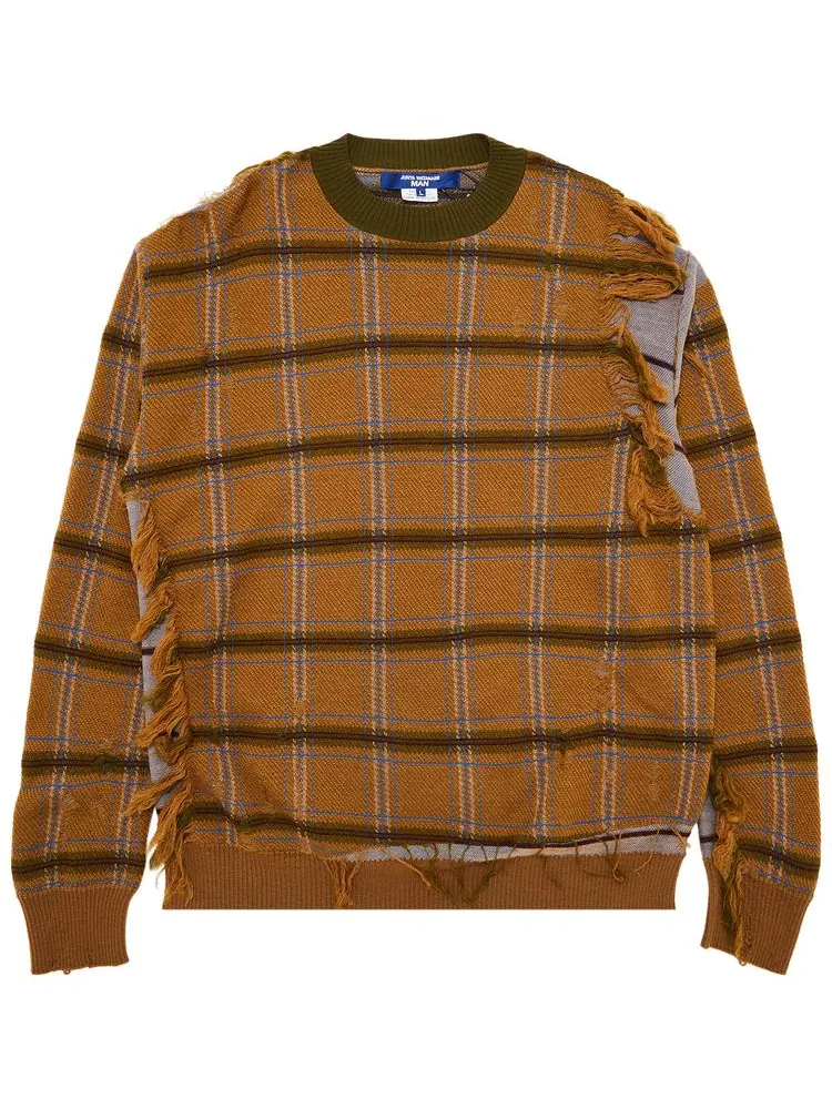 Толстовка Junya Watanabe MAN Ripped Detailing Sweatshirt 'Camel' — коричневый