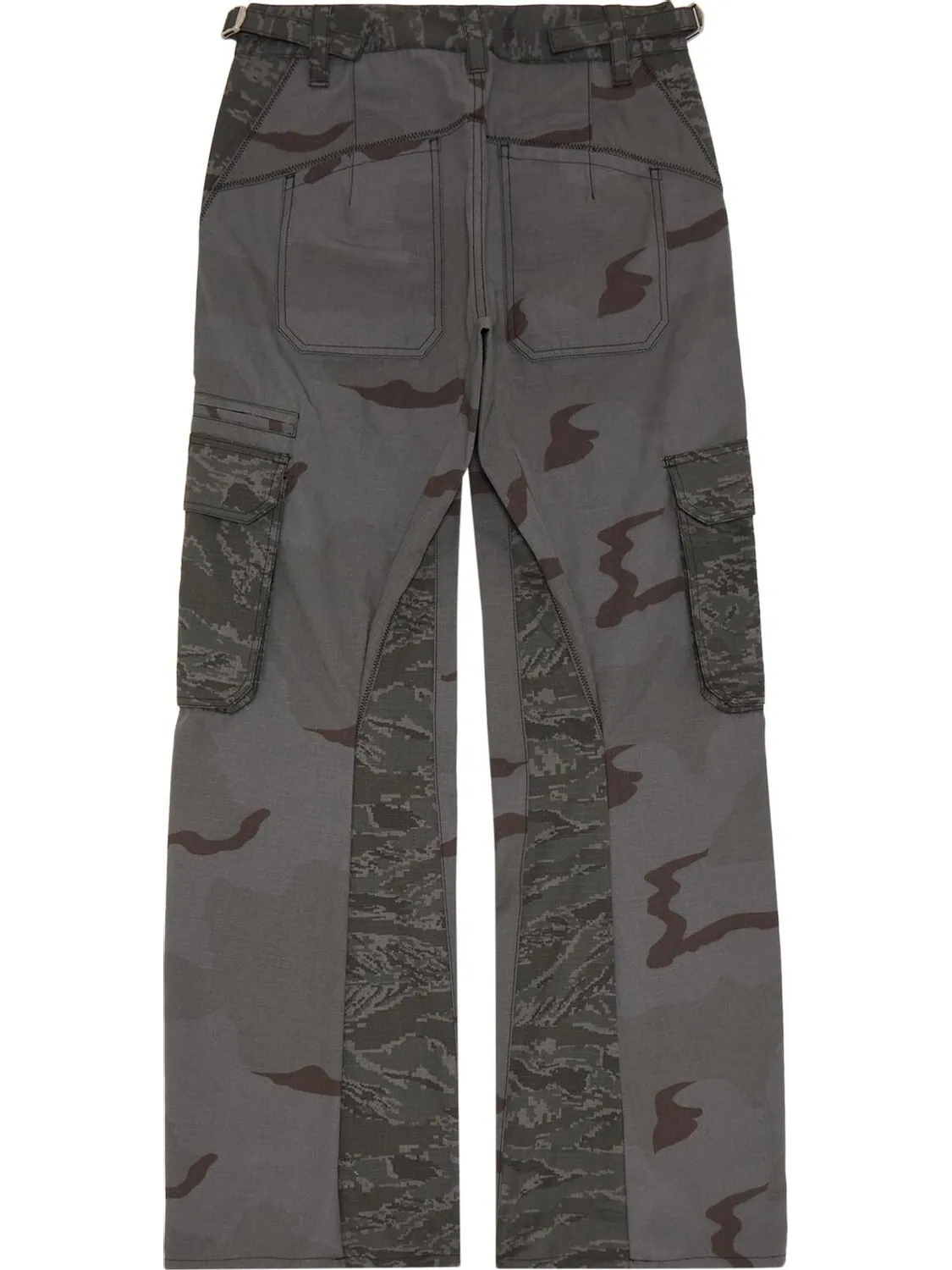 Брюки Marine Serre Regenerated Camo Cargo 'Dark Grey' — изображение 2 из 3, серый