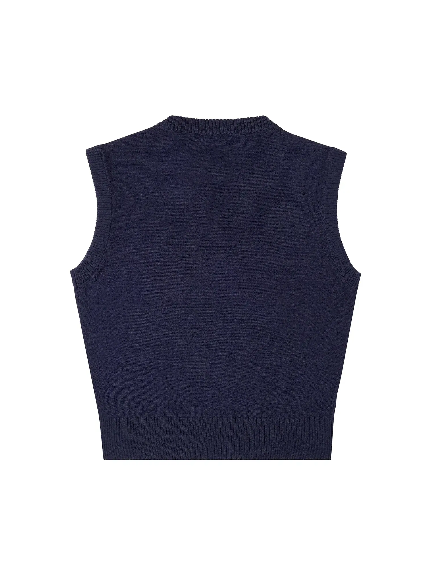 Жилет Sporty & Rich Signature Logo Knitted — изображение 2 из 2, темный темно-синий/белый