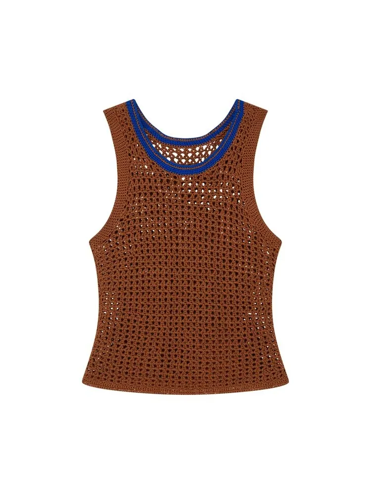 Жилет Wales Bonner Dance Crochet Vest — изображение 1 из 1, коричневый