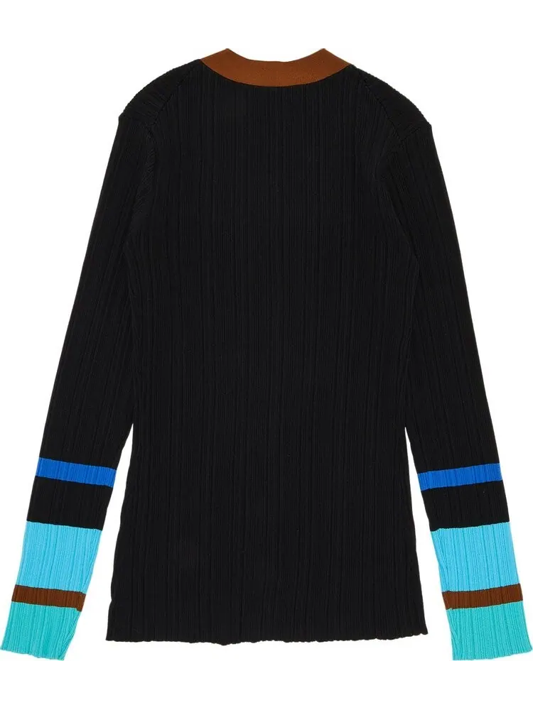 Кардиган Wales Bonner Knit Cardigan Black Multicolor — изображение 2 из 3, черный
