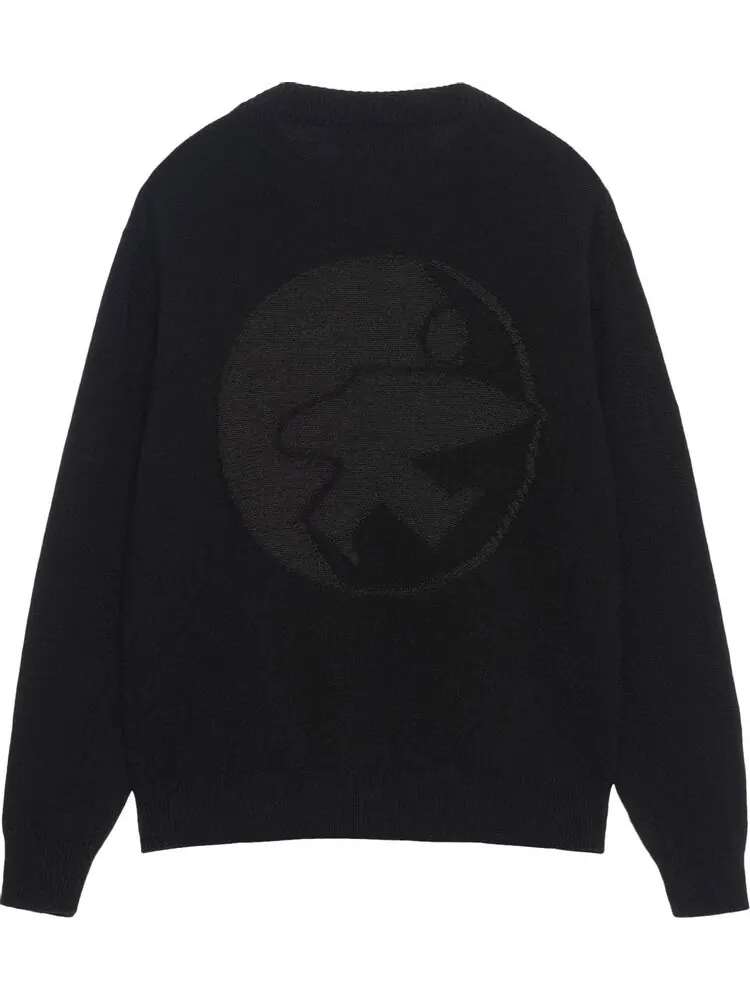 Свитер Stussy x Our Legacy Work Shop Knitted Roundneck 'Black Surfman' — изображение 2 из 2, черный