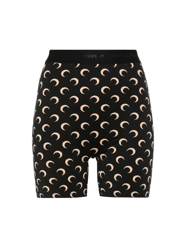 Велосипедные шорты Marine Serre Moon Printed Jersey Biker Shorts — изображение 1 из 1, черный