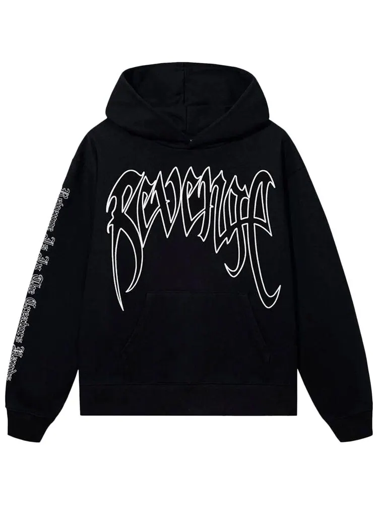 Худи Revenge x XXXTentacion Kill Outline Hoodie 'Black/White' — изображение 1 из 2, черный
