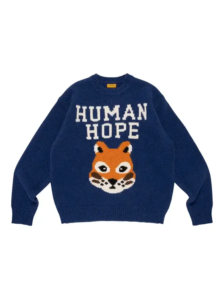 Свитер Human Made x j-hope Human Hope Low Gauge Knit — изображение 1 из 2, синий