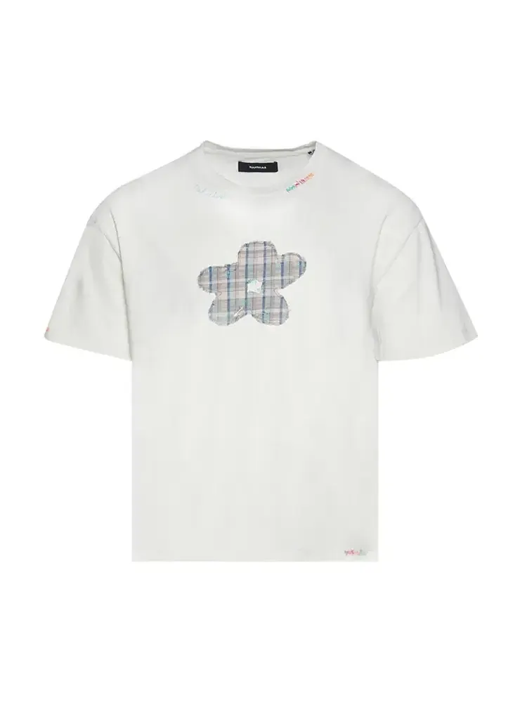 Футболка Nahmias Dusty Rainbow Flower Boxy Tee — изображение 1 из 1, белый