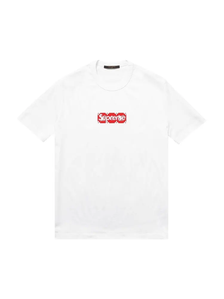 Футболка Louis Vuitton x Supreme Box Logo Tee White — изображение 1 из 1, белый