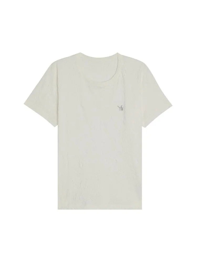 Футболка Ys Logo Embroidery Patch Border Stripe T-Shirt — белый
