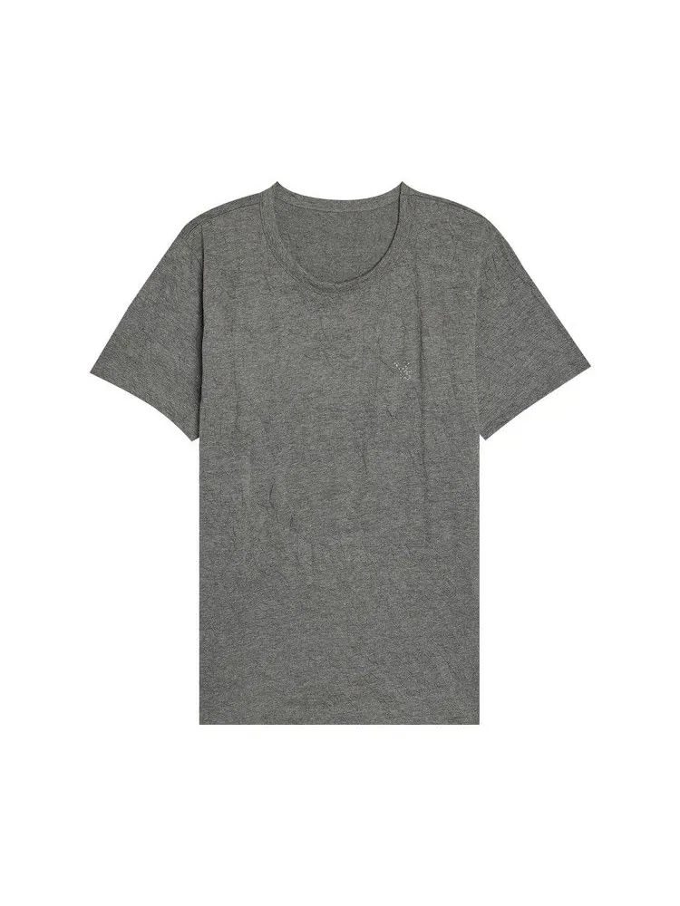 Футболка Ys Logo Embroidery Patch Border Stripe T-Shirt — серый