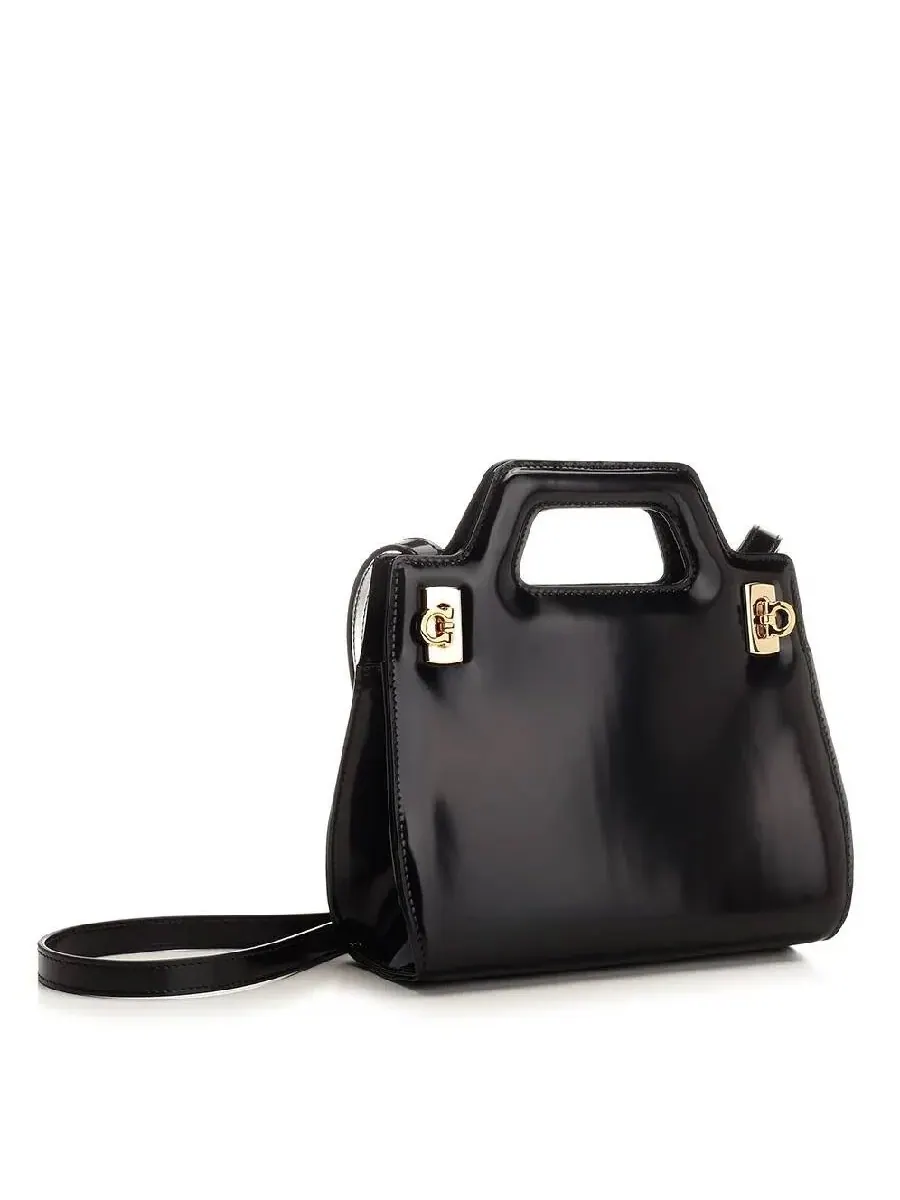 Женская черная мини-сумка Ferragamo Wanda — изображение 2 из 4, черный