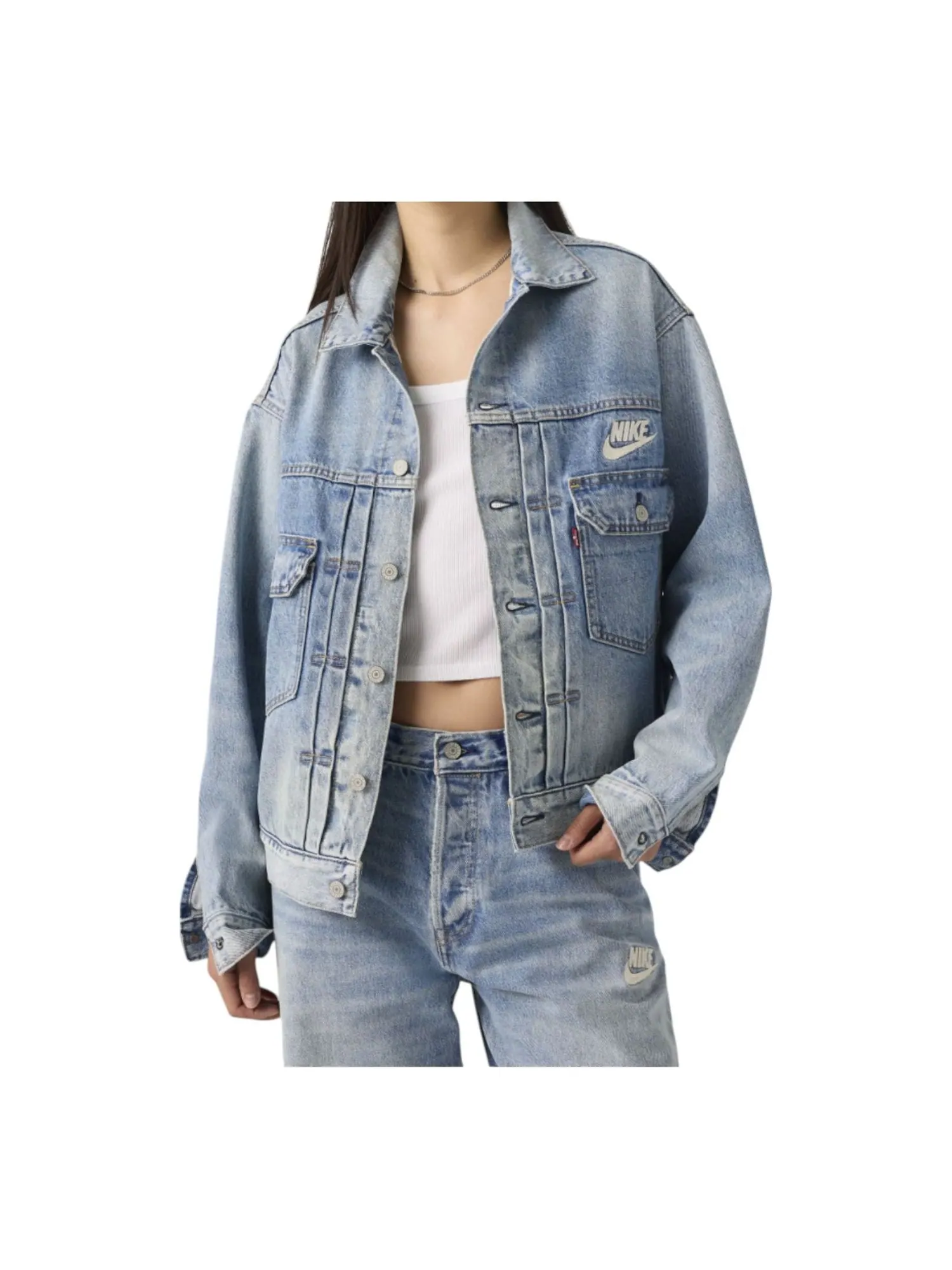 Куртка Nike x Levi's Trucker Jacket 'Denim' — изображение 2 из 6, синий
