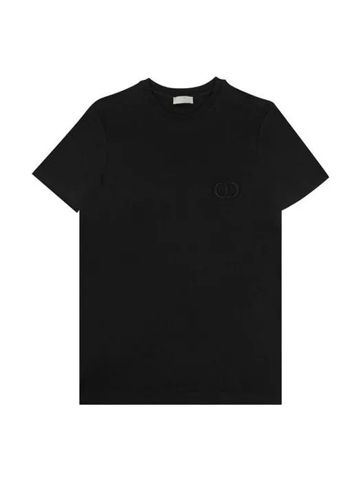 Футболка DIOR CD Icon Logo Embroidered Short-Sleeved Black 013J600A0589-C989