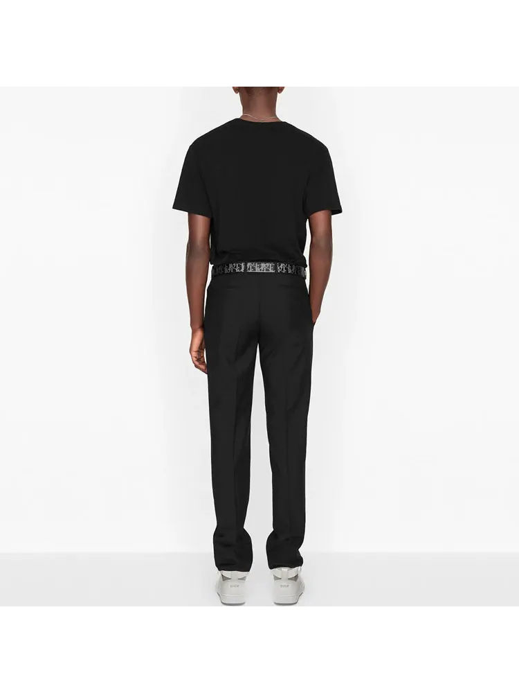 Футболка DIOR CD Icon Logo Embroidered Short-Sleeved Black 013J600A0589-C989 — изображение 4 из 5, черный