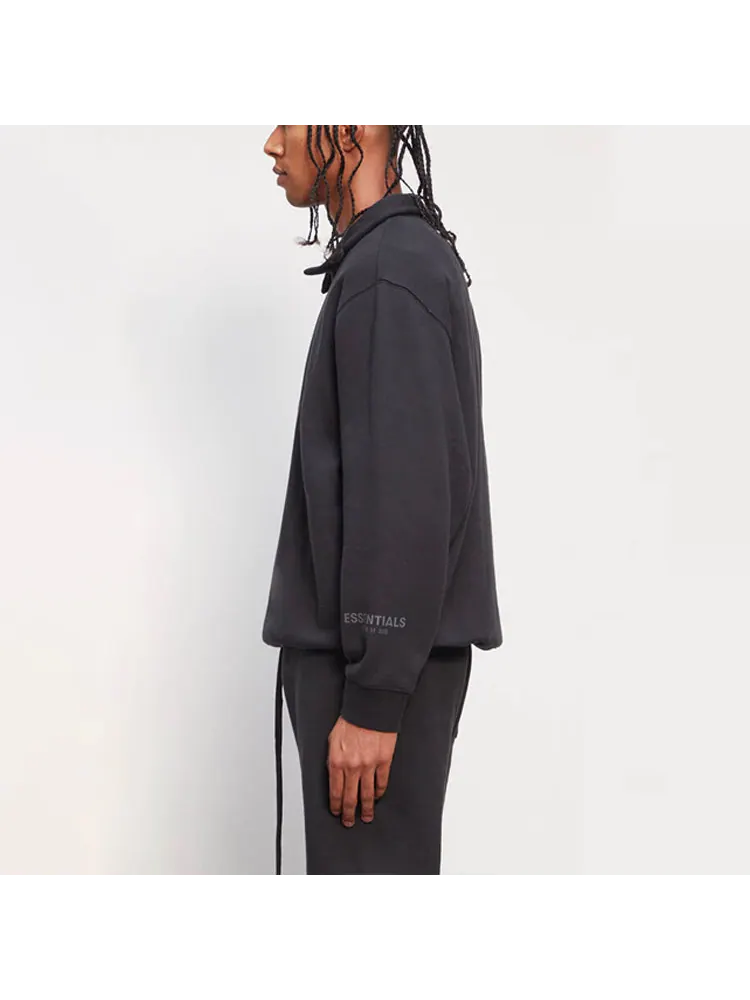 Спортивная толстовка Fear of God Essentials Half Zip 'Black' — изображение 6 из 6, черный