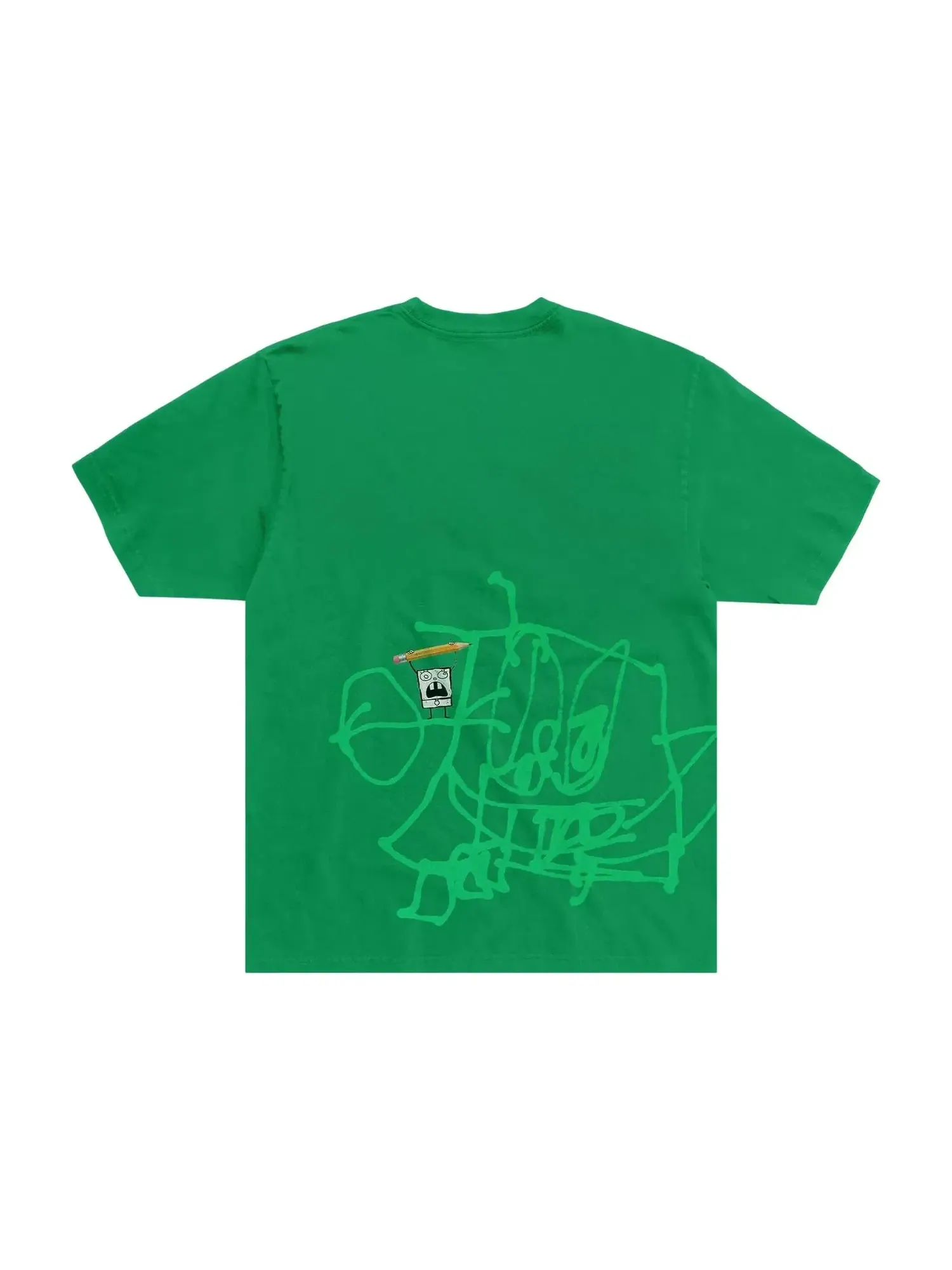 Футболка Cactus Jack от Travis Scott x Spongebob Doodlebob, зеленая, 01945-10004CJBTSX-GREE-153 — изображение 2 из 2, зеленый