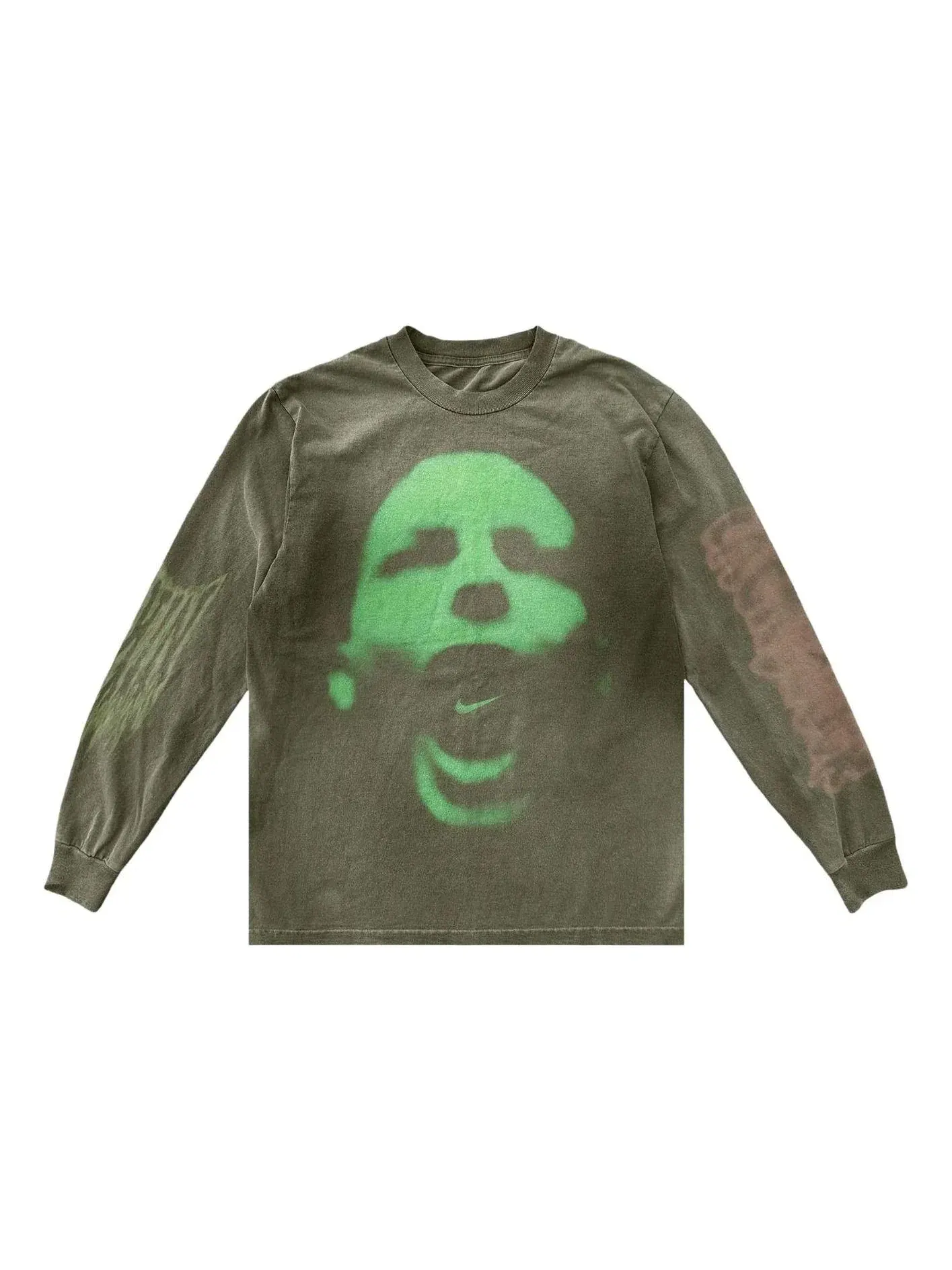 Футболка с длинными рукавами Cactus Jack от Travis Scott x Nike T-Rexx Logo — изображение 1 из 2, зеленый