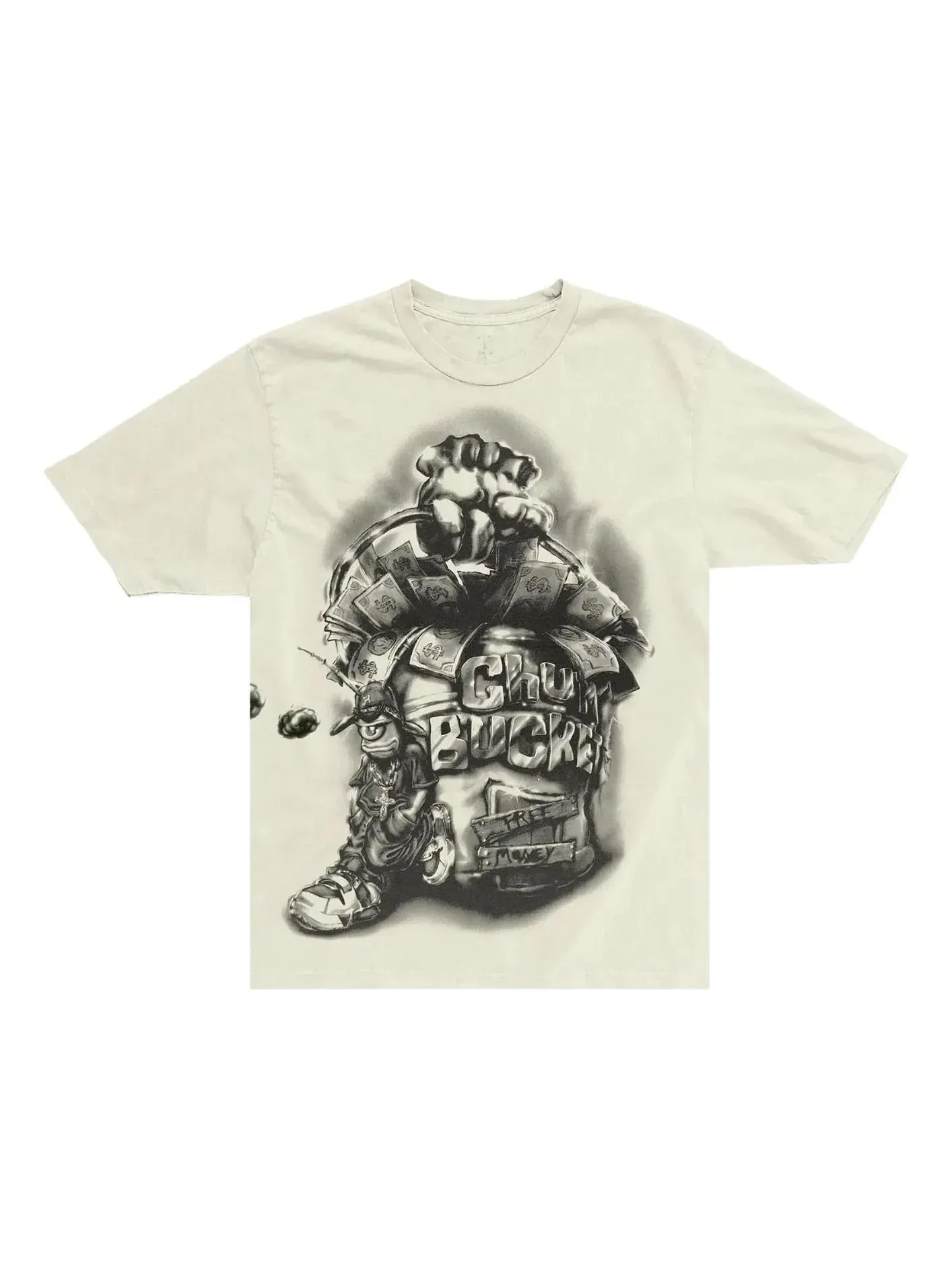 Футболка Cactus Jack от Travis Scott x Spongebob Chum Bucket — изображение 1 из 2, белый