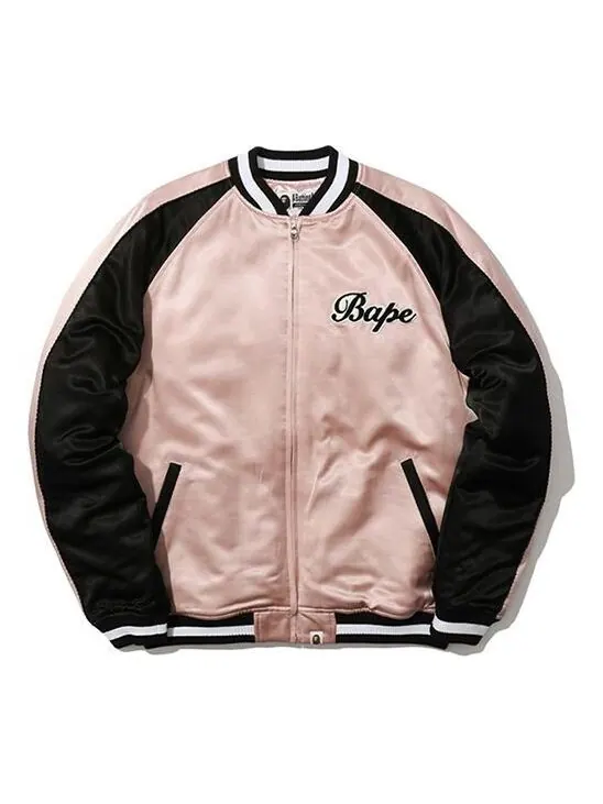 Куртка BAPE Alphabet Colorblock Minimalistic Zipper Jacket Pink — изображение 1 из 2, розовый