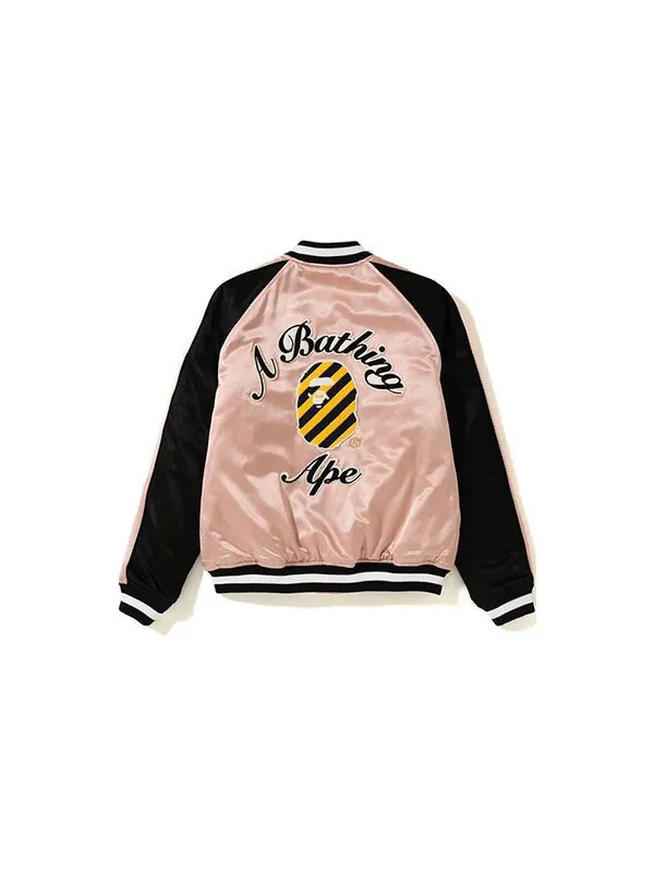Куртка BAPE Alphabet Colorblock Minimalistic Zipper Jacket Pink — изображение 2 из 2, розовый