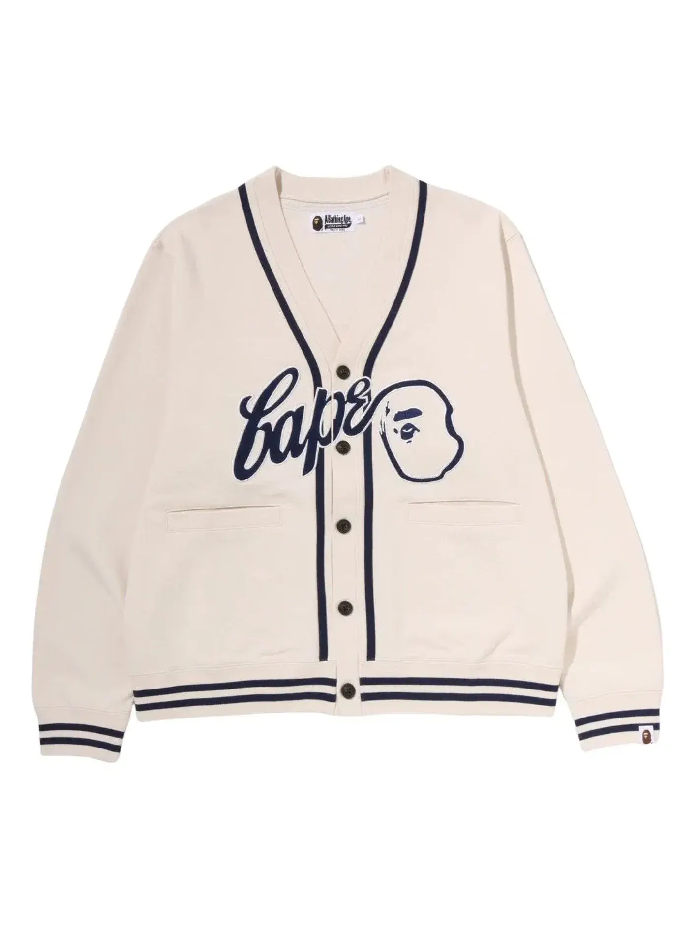 Мужской свитшот-кардиган с длинным рукавом A Bathing Ape — изображение 1 из 2, белый