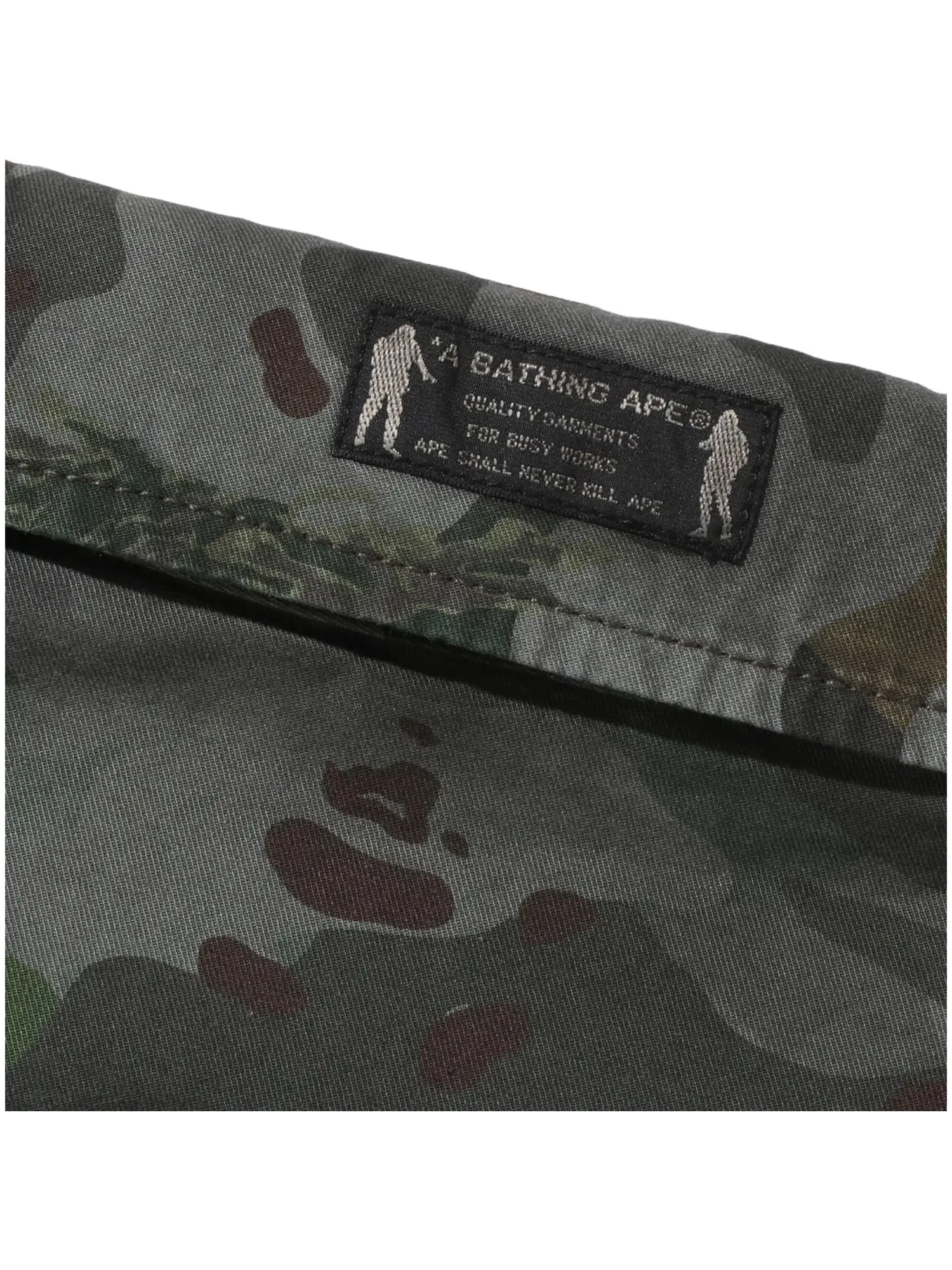 Мужская куртка с принтом Hybrid Camo Multi Badge A Bathing Ape — изображение 4 из 4, зеленый