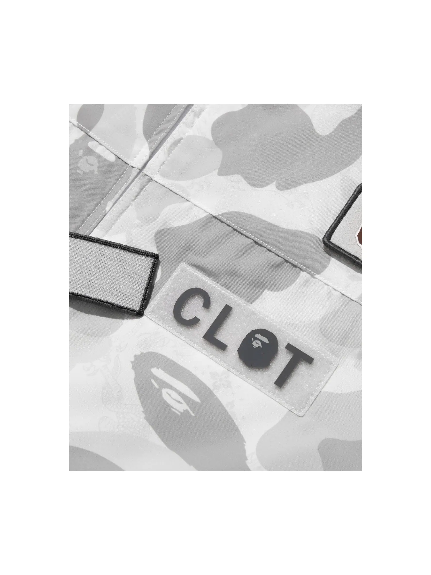 A Bathing Ape Дождевая куртка BAPE X Clot Camo с отстегивающимися рукавами — изображение 3 из 5, белый