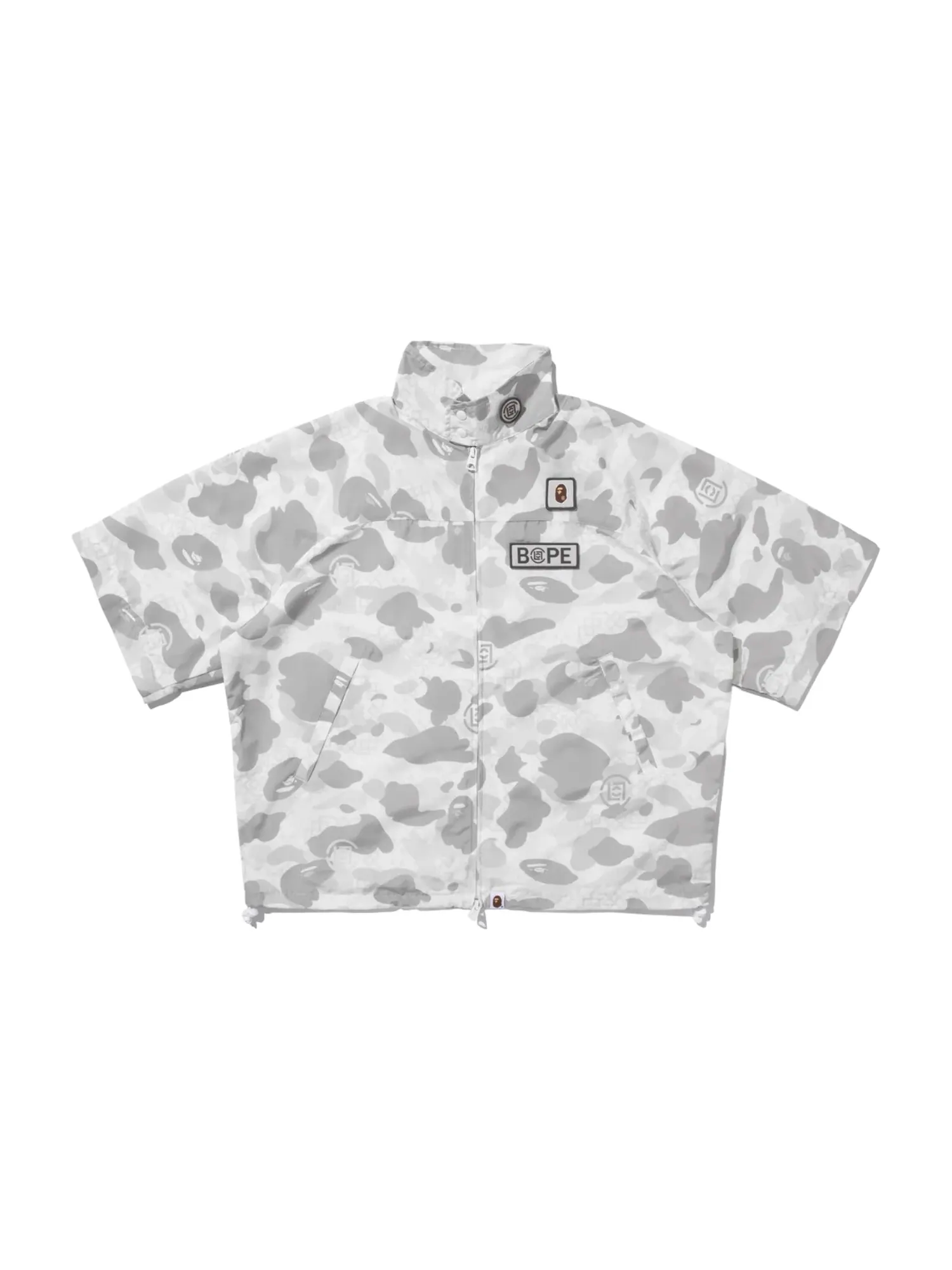 A Bathing Ape Дождевая куртка BAPE X Clot Camo с отстегивающимися рукавами — изображение 4 из 5, белый