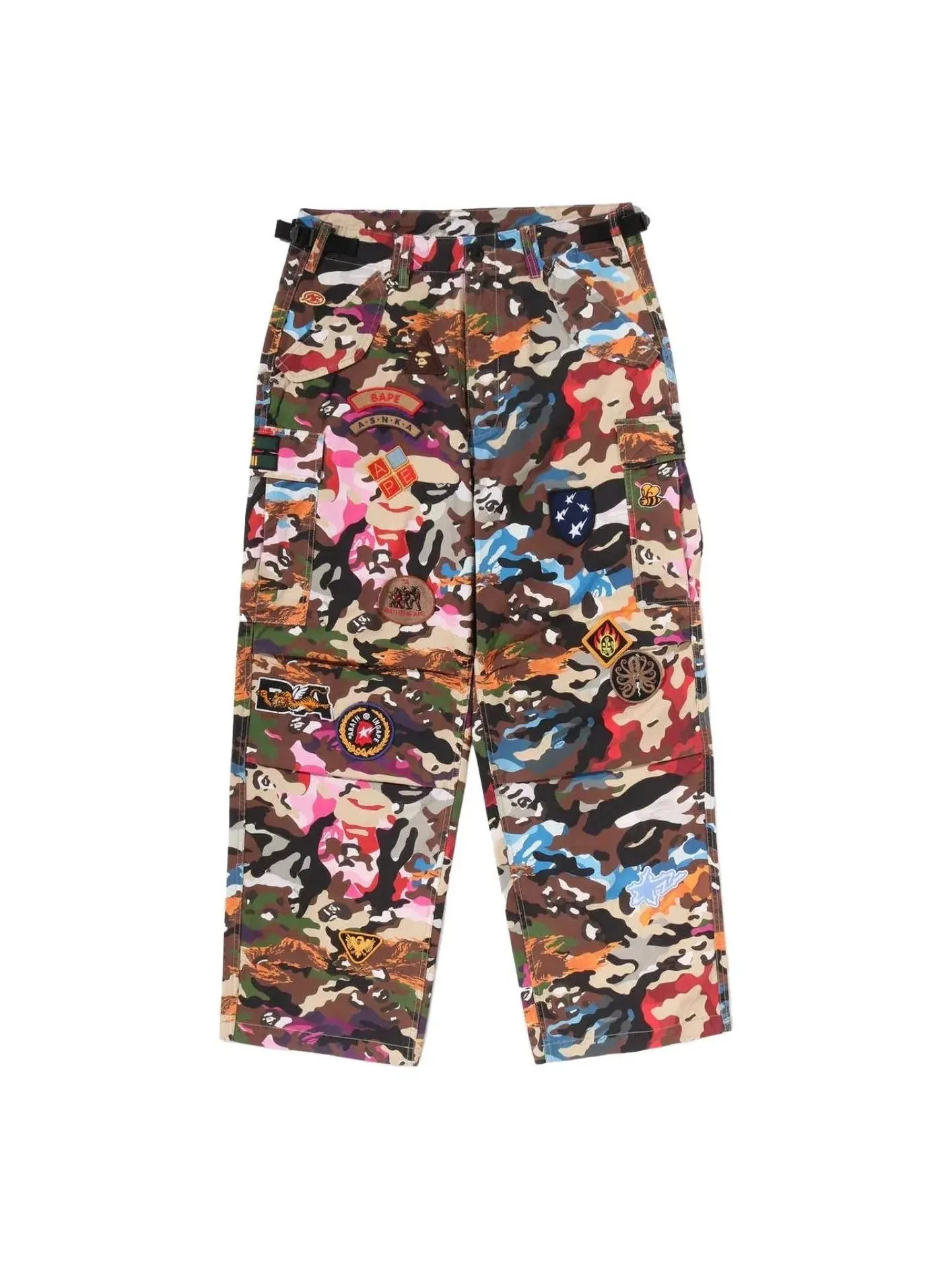 Мужские карго-брюки с принтом Hybrid Camo модель Multi Badge A Bathing Ape — изображение 1 из 5, мульти