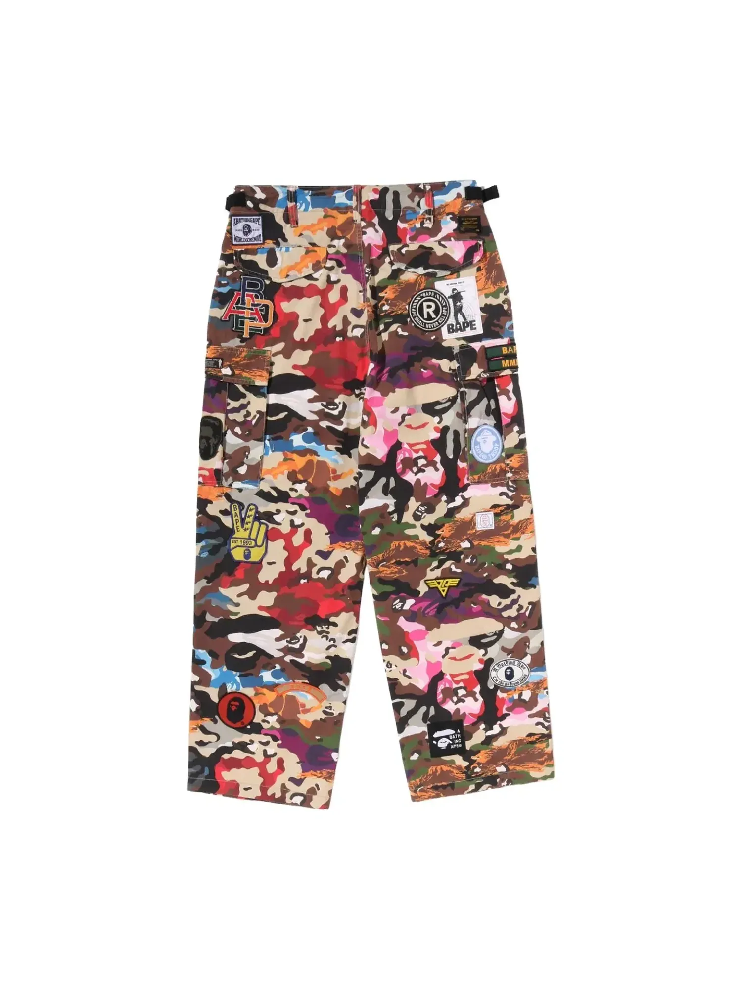 Мужские карго-брюки с принтом Hybrid Camo модель Multi Badge A Bathing Ape — изображение 2 из 5, мульти