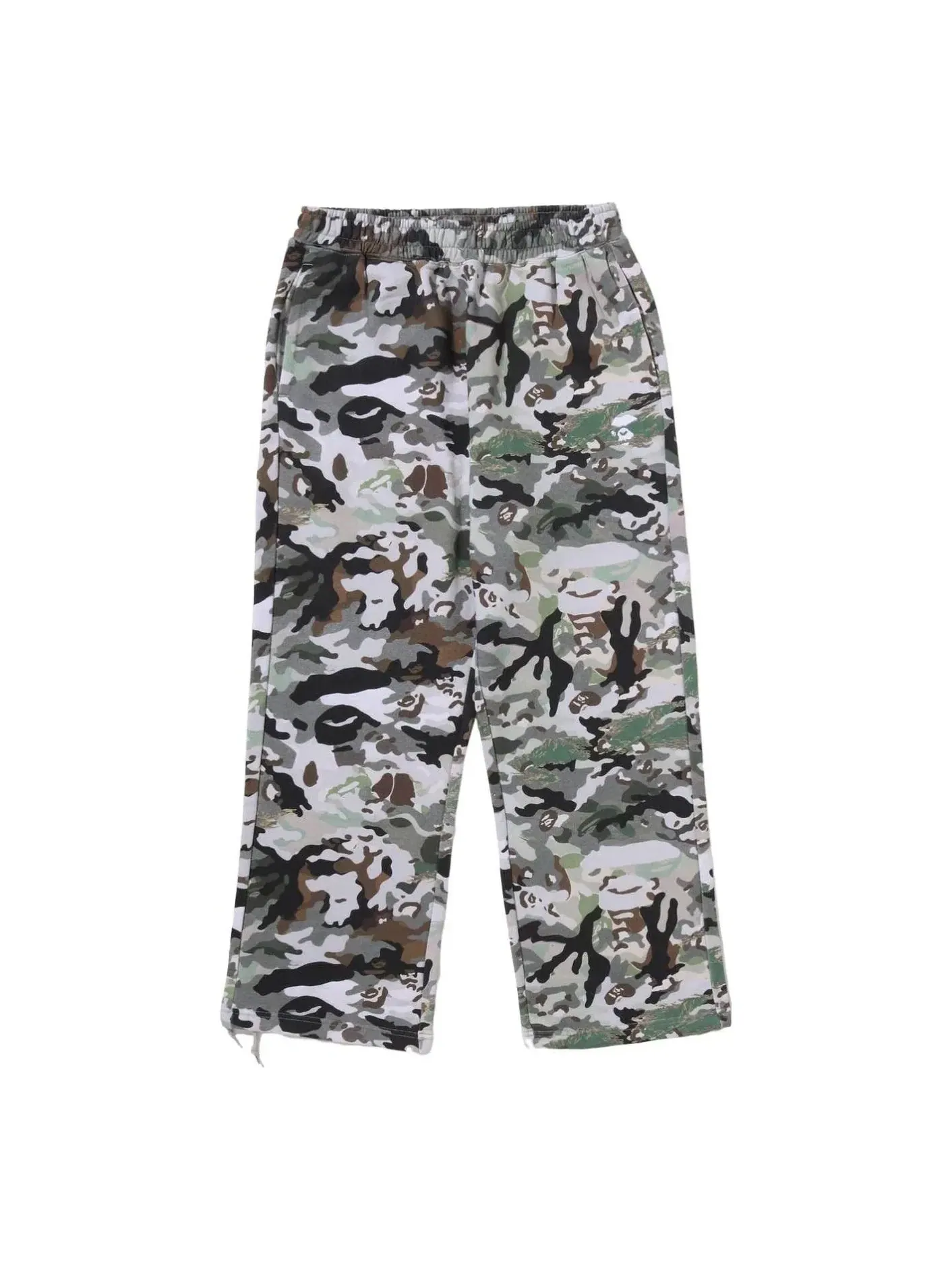 Мужские спортивные брюки свободного кроя с принтом A Bathing Ape Hybrid Camo Ape Face Logo — изображение 1 из 4, зеленый