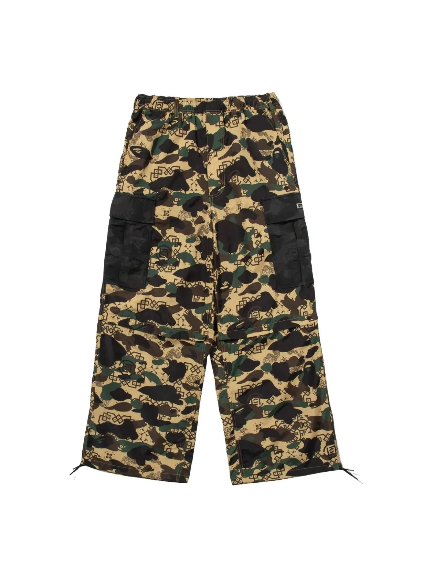 A Bathing Ape Брюки-карго BAPE X Clot Camo с отстегивающимися штанинами, свободного кроя — изображение 1 из 4, желтый