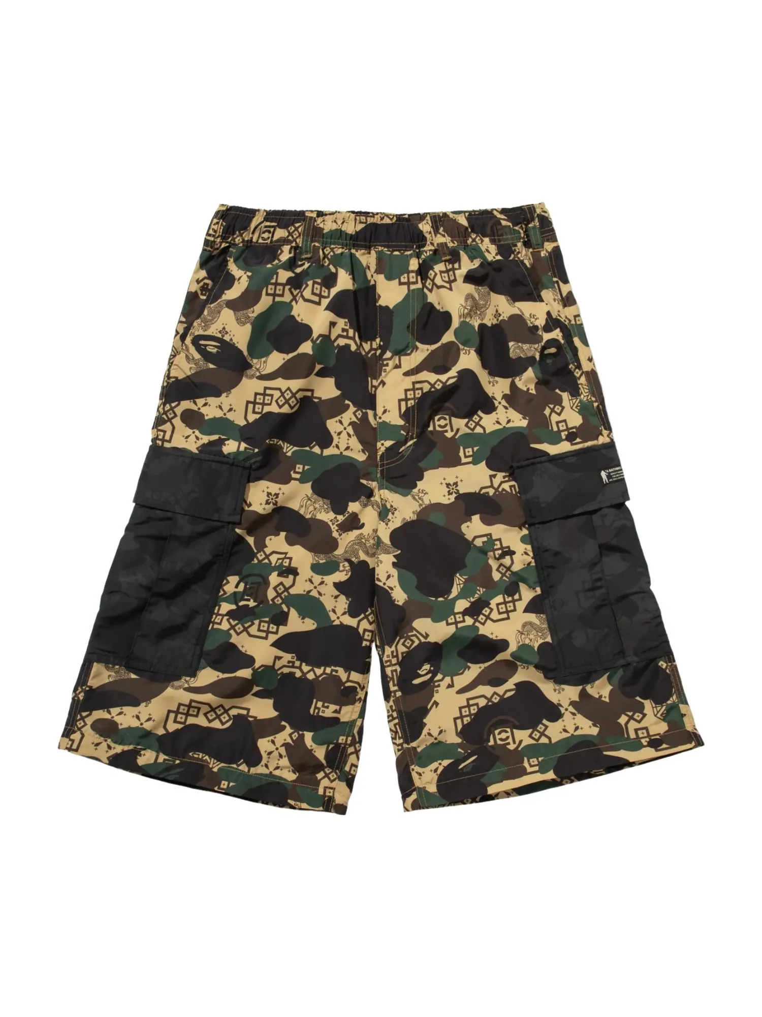 A Bathing Ape Брюки-карго BAPE X Clot Camo с отстегивающимися штанинами, свободного кроя — изображение 3 из 4, желтый