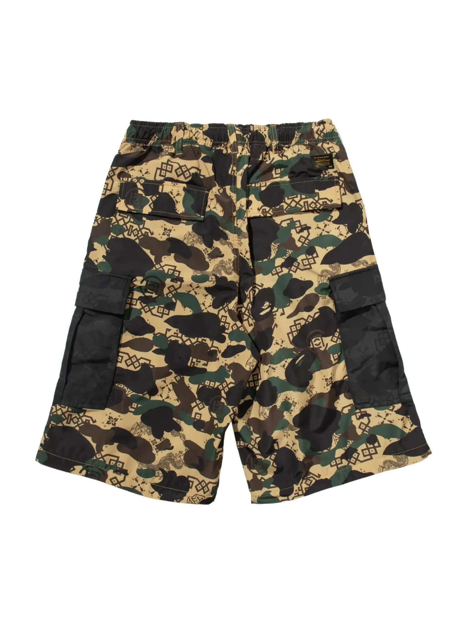 A Bathing Ape Брюки-карго BAPE X Clot Camo с отстегивающимися штанинами, свободного кроя — изображение 4 из 4, желтый
