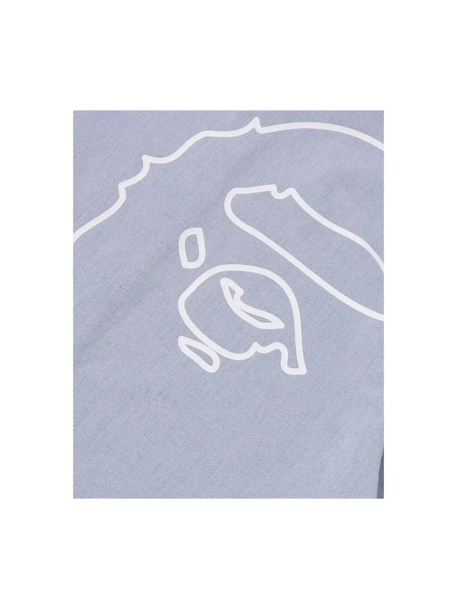 Мужская рубашка с принтом Big College Shirt A Bathing Ape — изображение 4 из 5, синий