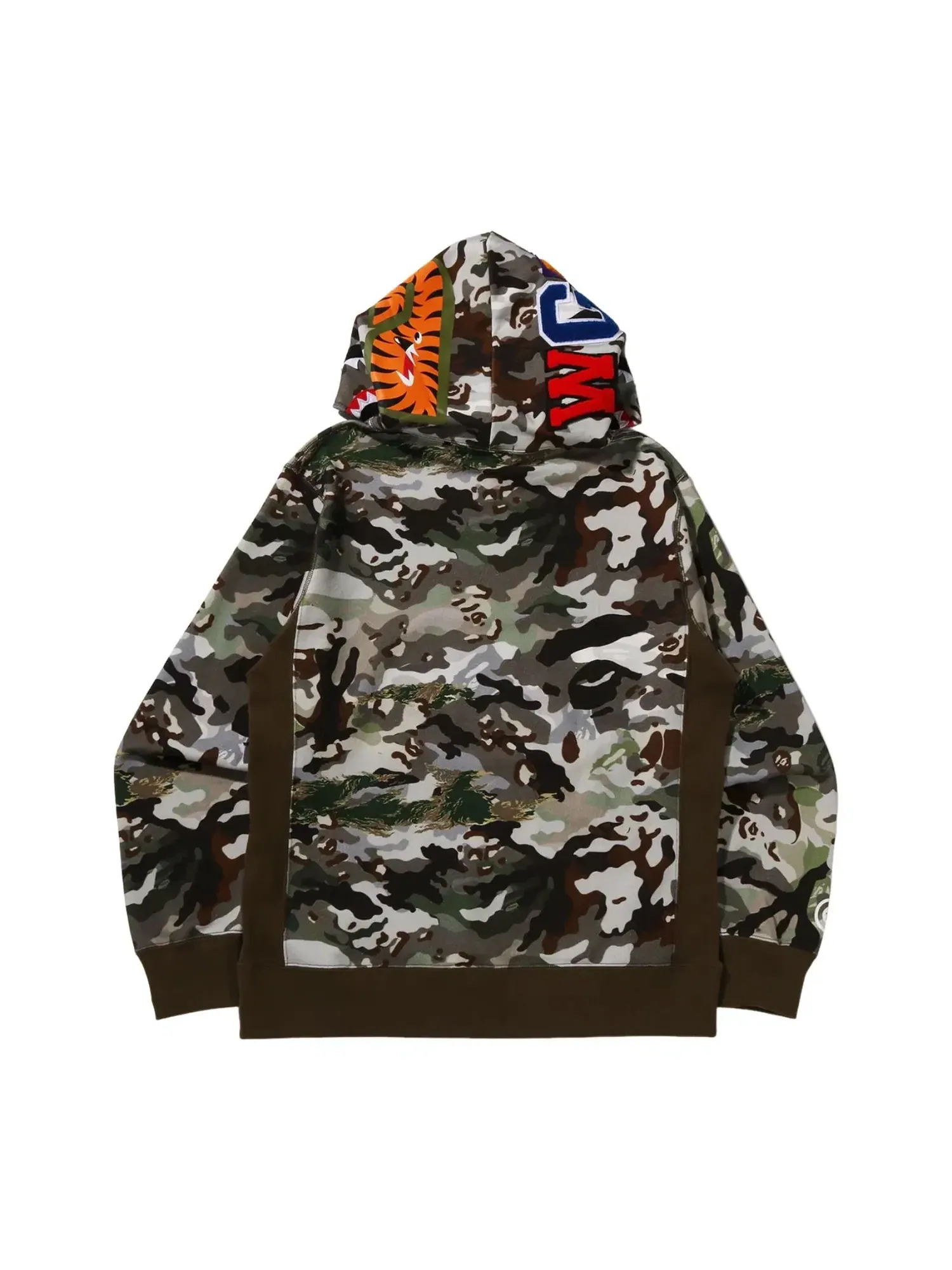 Мужское худи с камуфляжным принтом Shark Pullover A Bathing Ape — изображение 3 из 3, зеленый