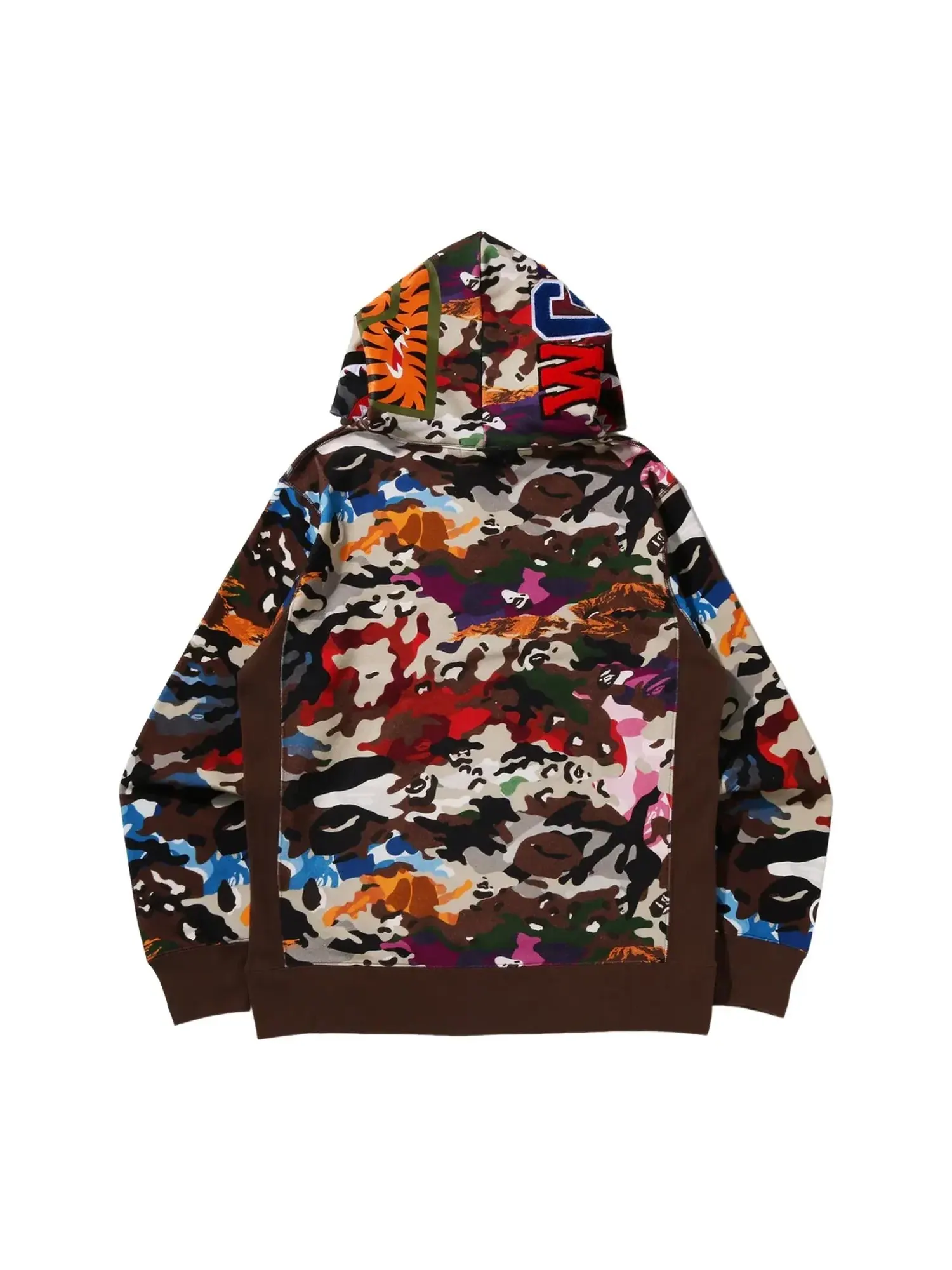 Мужское худи с камуфляжным принтом A Bathing Ape Hybrid Camo Shark Pullover Hoodie — изображение 3 из 3, мульти