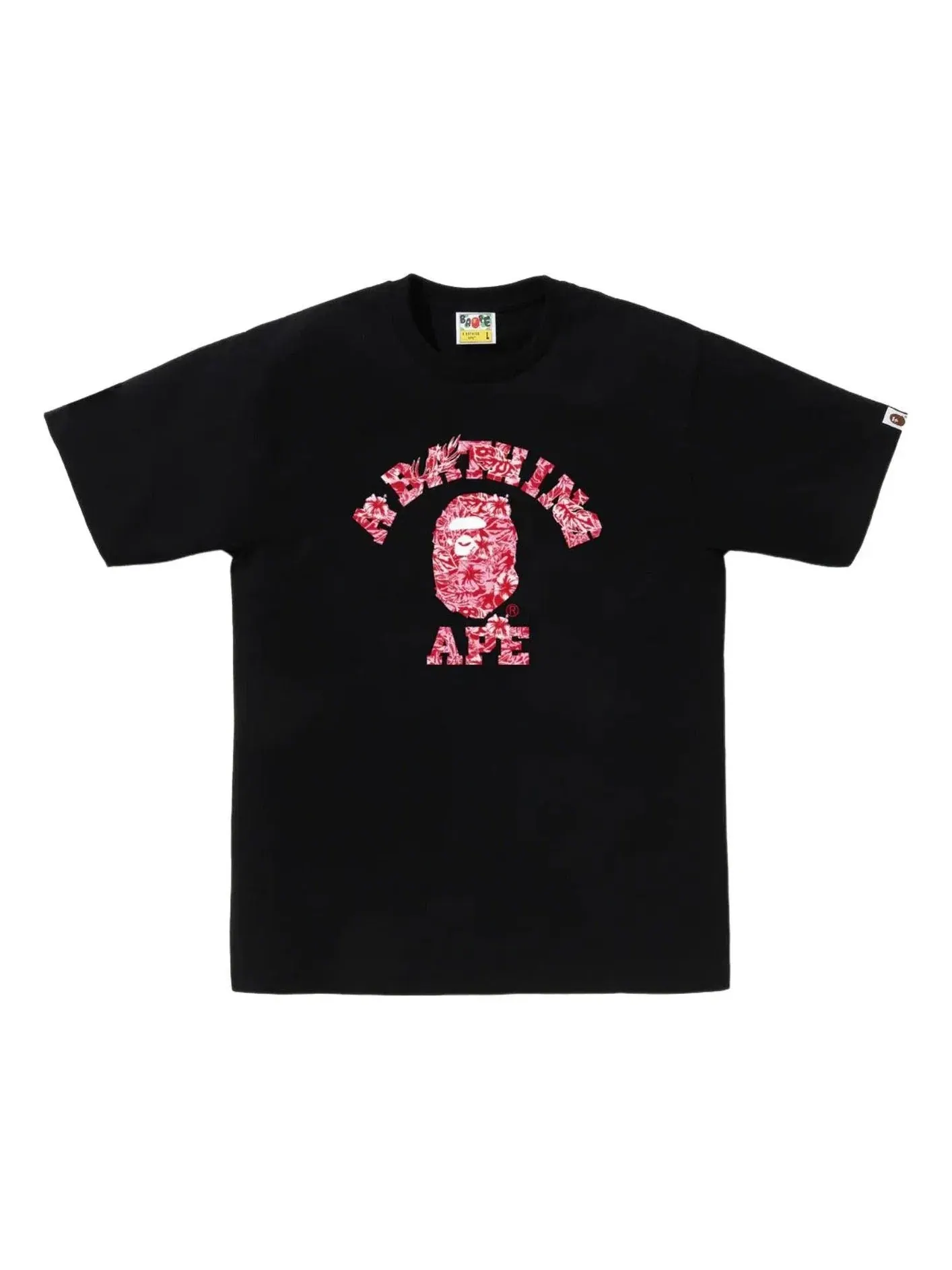 Мужская футболка с принтом Palm Resort Camo College A Bathing Ape — изображение 1 из 1, черный