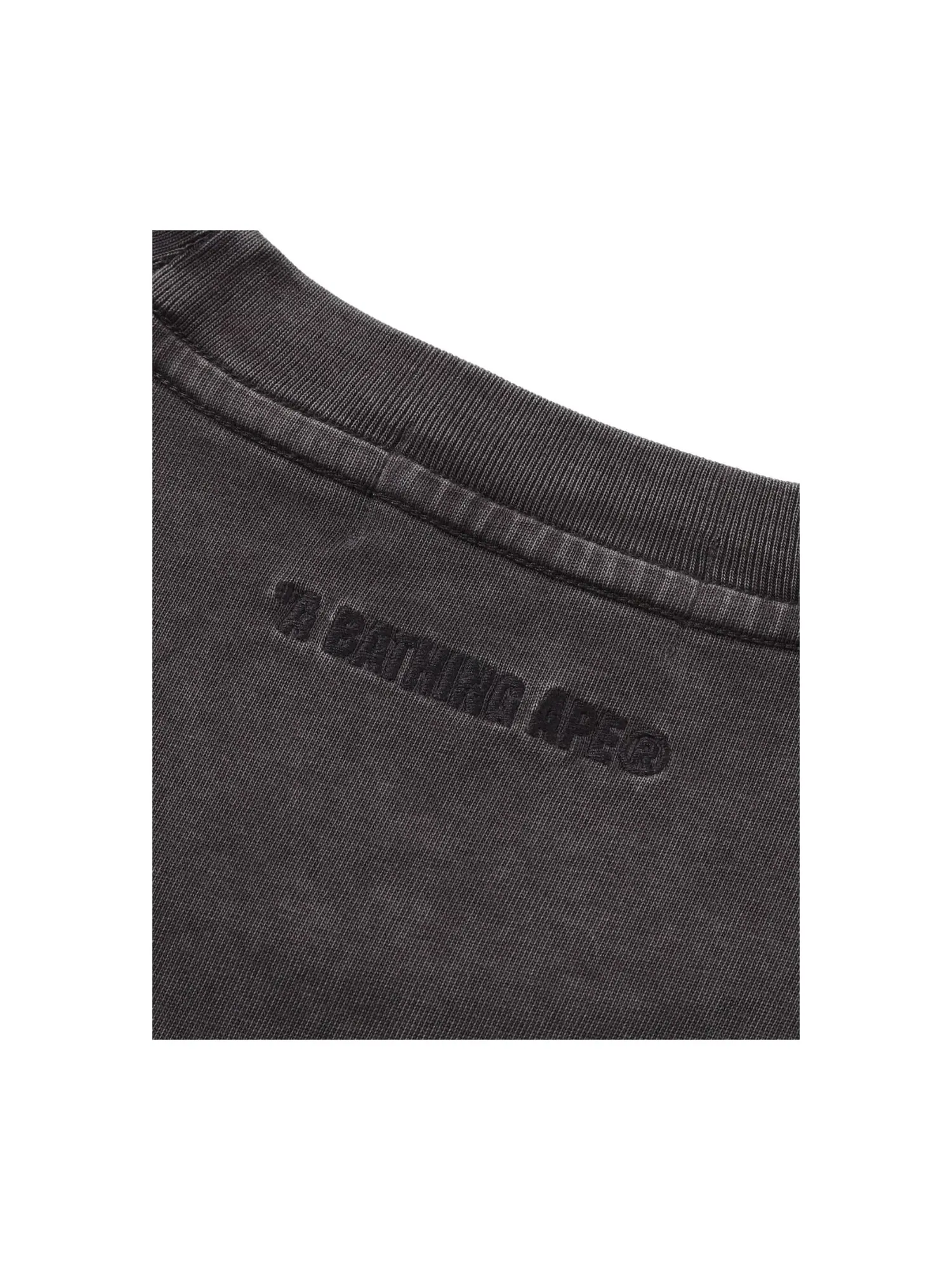 Мужская футболка с принтом A Bathing Ape Garment Dyed One Point Relaxed Fit — изображение 4 из 4, черный