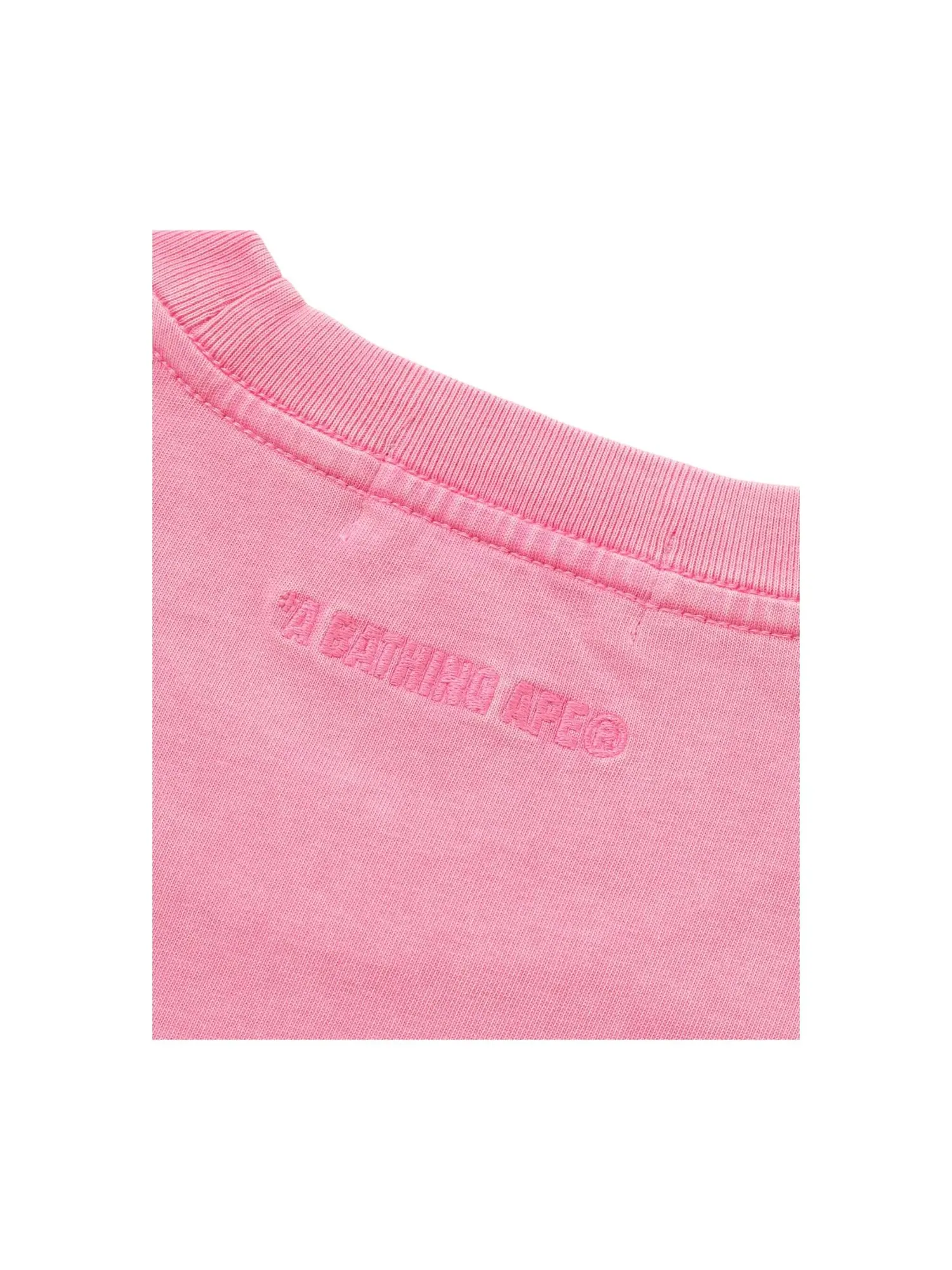 Мужская футболка с принтом A Bathing Ape Garment Dyed One Point Relaxed Fit T-Shirt — изображение 4 из 4, розовый