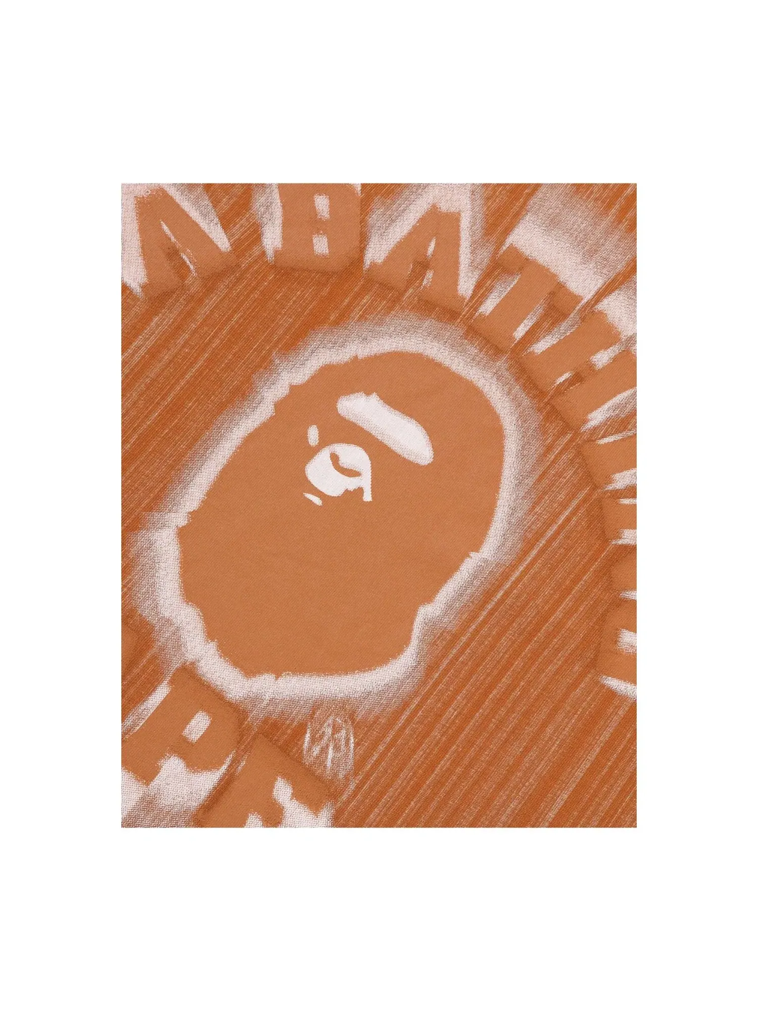 Мужская футболка свободного кроя Brush College A Bathing Ape — изображение 3 из 3, коричневый