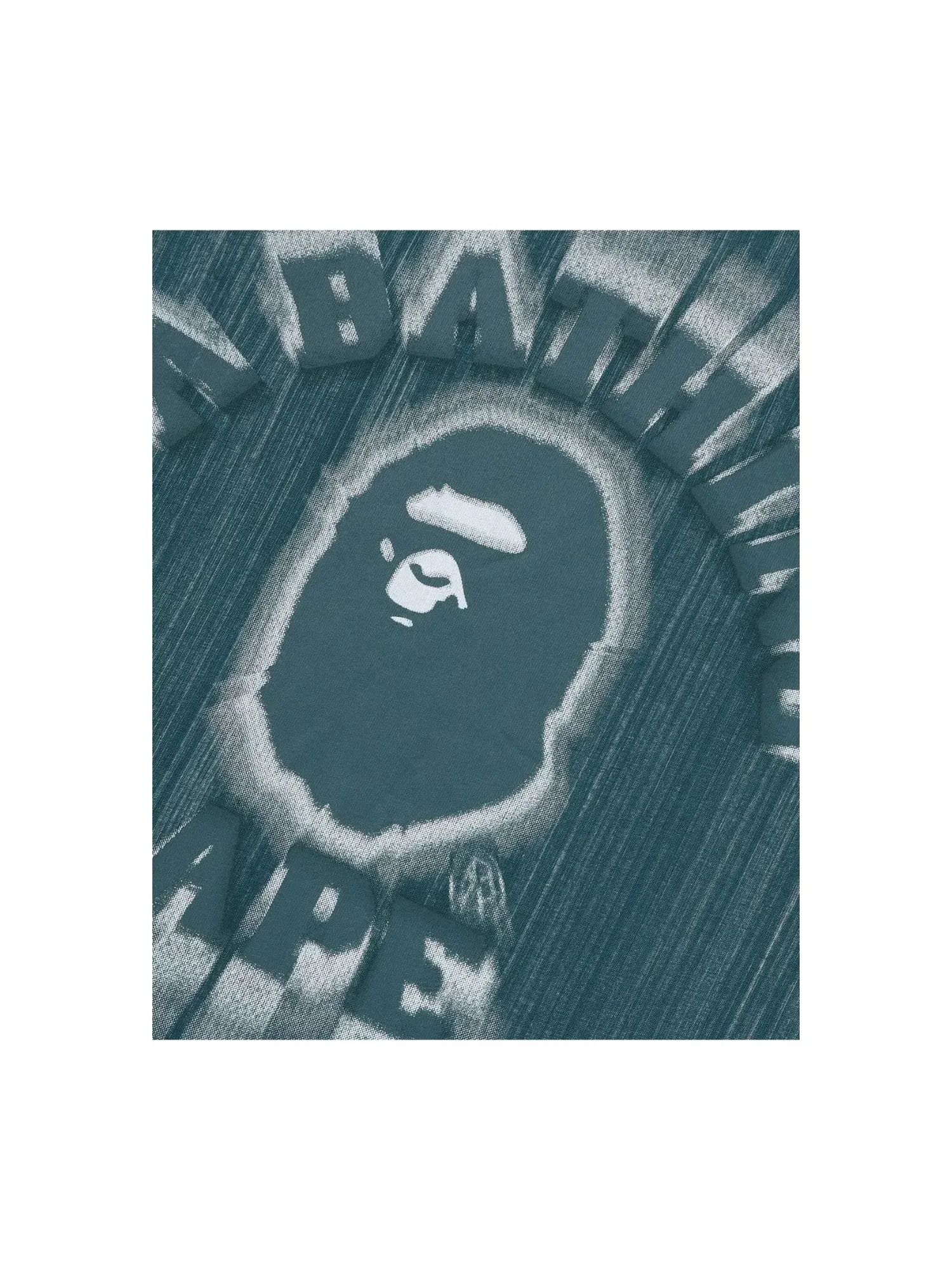 Мужская футболка с принтом A Bathing Ape Brush College — изображение 3 из 3, зеленый
