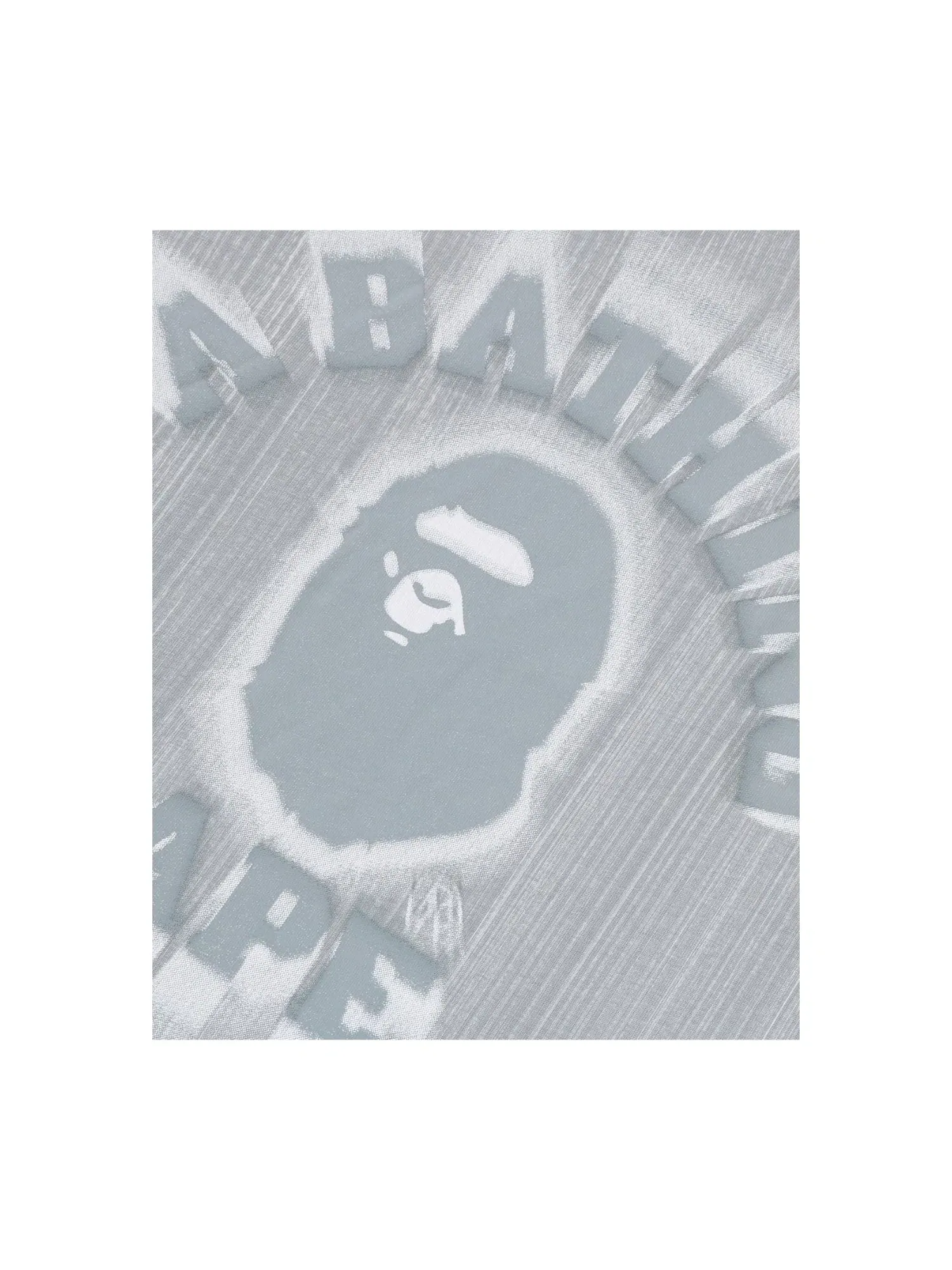 Мужская футболка с принтом A Bathing Ape Brush College Relaxed Fit T-Shirt — изображение 3 из 3, серый
