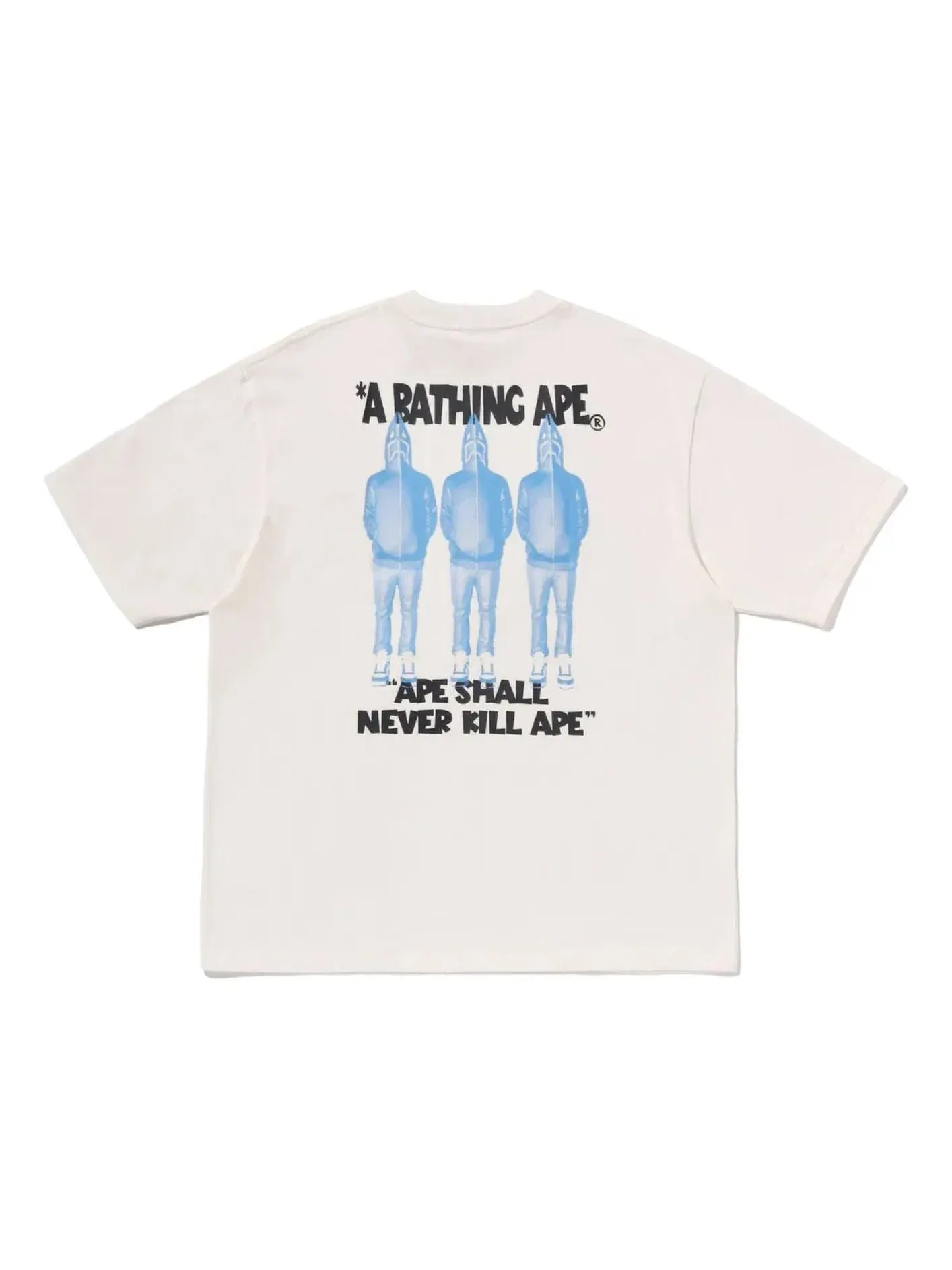 Мужская футболка с принтом Shark Seijin A Bathing Ape Logo — изображение 1 из 2, белый