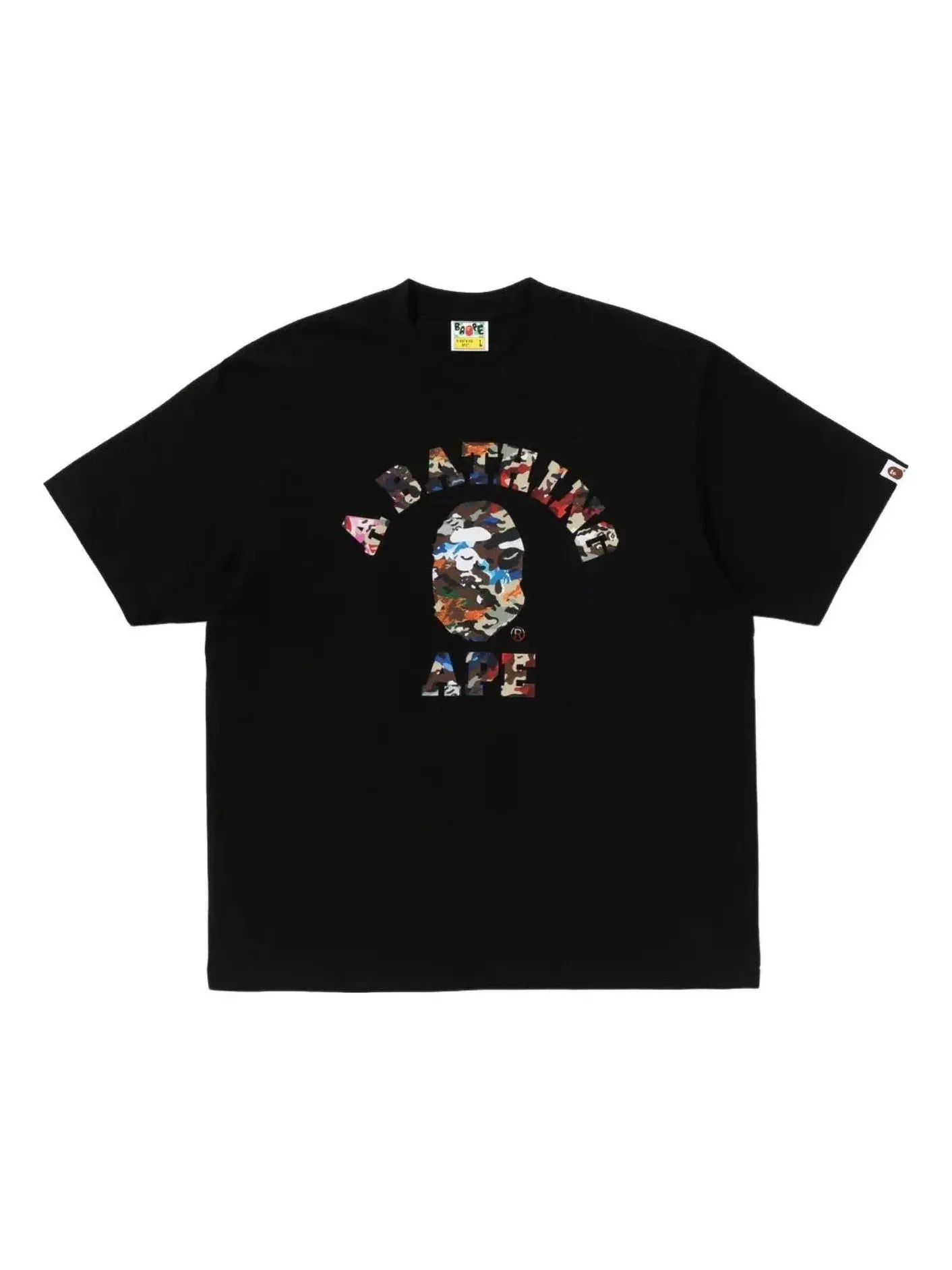 Мужская футболка с принтом Hybrid Camo College Relaxed Fit A Bathing Ape — изображение 1 из 2, черный