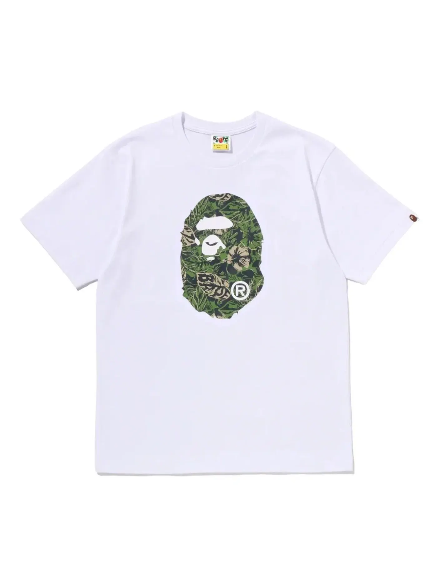 Мужская футболка с принтом A Bathing Ape Resort Ape Head Relaxed Fit — изображение 1 из 2, белый