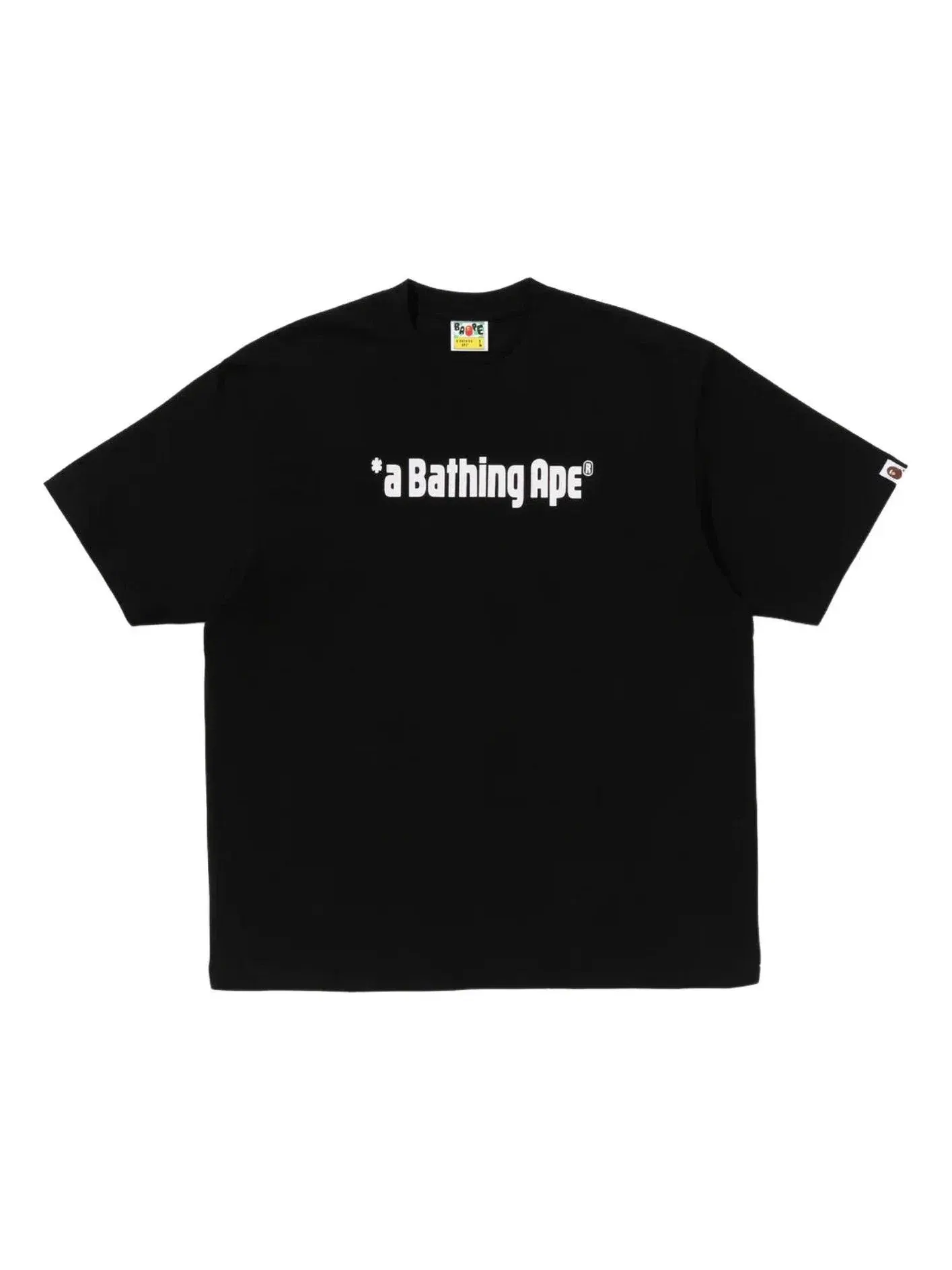Мужская футболка свободного кроя с принтом A Bathing Ape Logo — изображение 1 из 2, черный